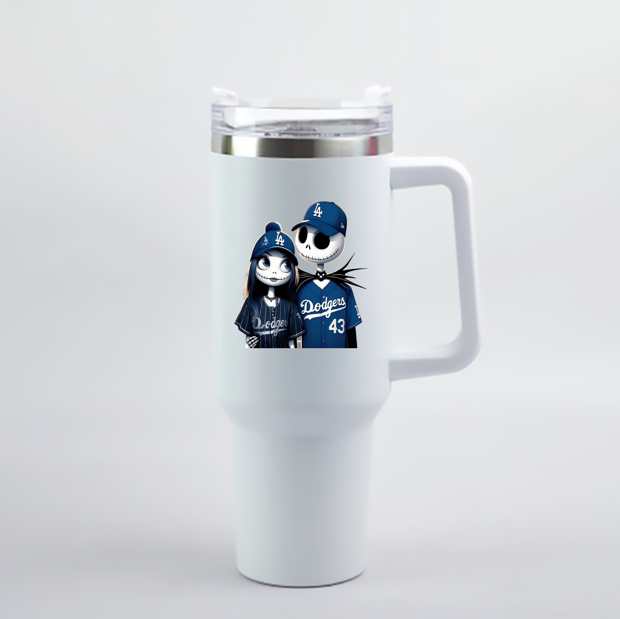  40oz Handle Car Cup With Crystal Sticker Design – Durable Stainless Steel Travel Mug With Reusable Straw – Double Wall Insulated