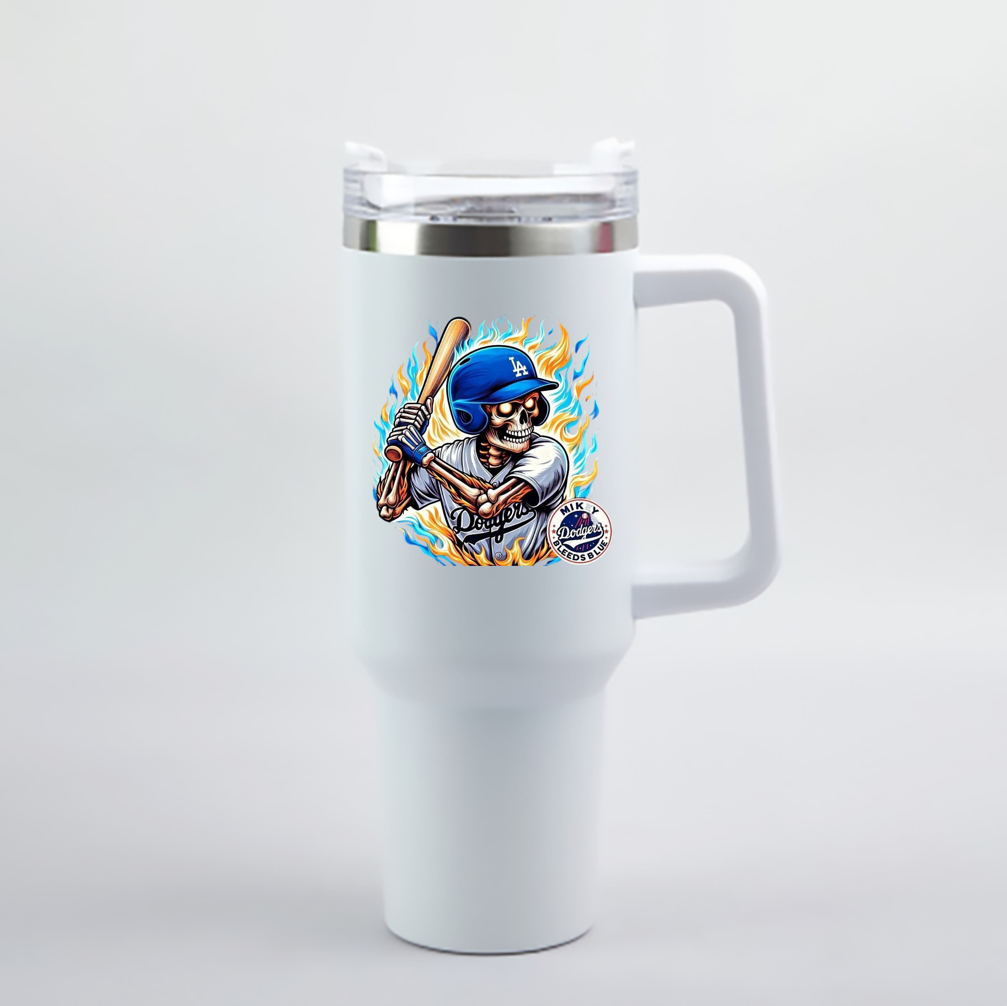  40oz Handle Car Cup With Crystal Sticker Design – Durable Stainless Steel Travel Mug With Reusable Straw – Double Wall Insulated