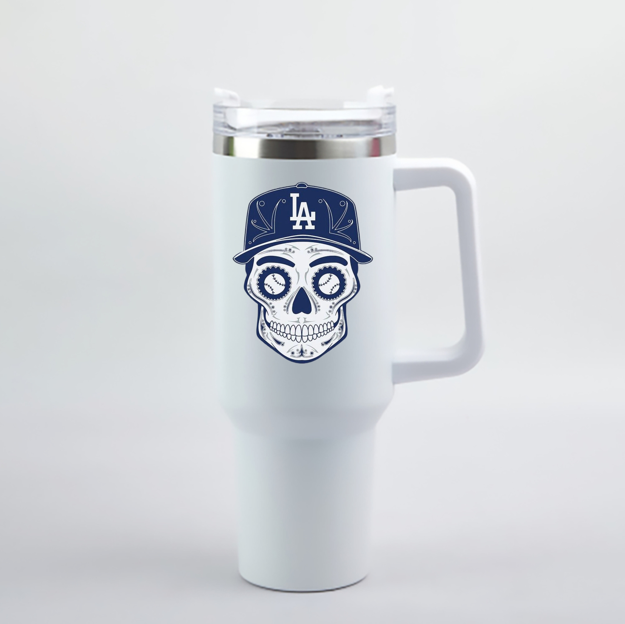  40oz Handle Car Cup With Crystal Sticker Design – Durable Stainless Steel Travel Mug With Reusable Straw – Double Wall Insulated