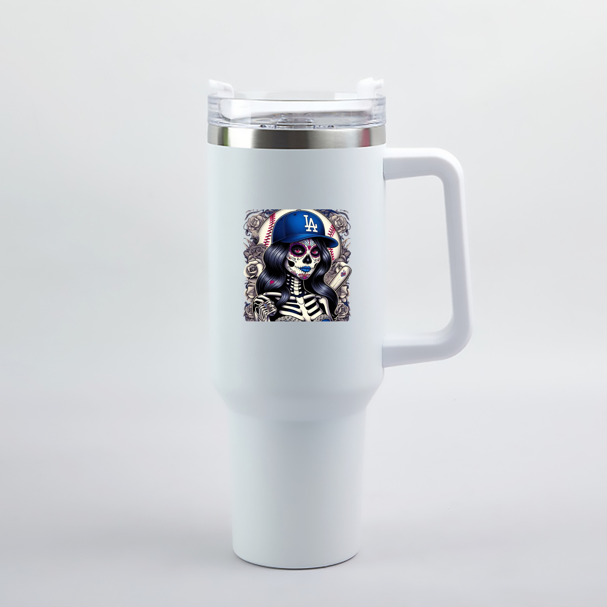  40oz Handle Car Tumbler – Durable Stainless Steel Travel Mug With UV Print – Double Wall Insulated, Fits Most Car Cup Holders