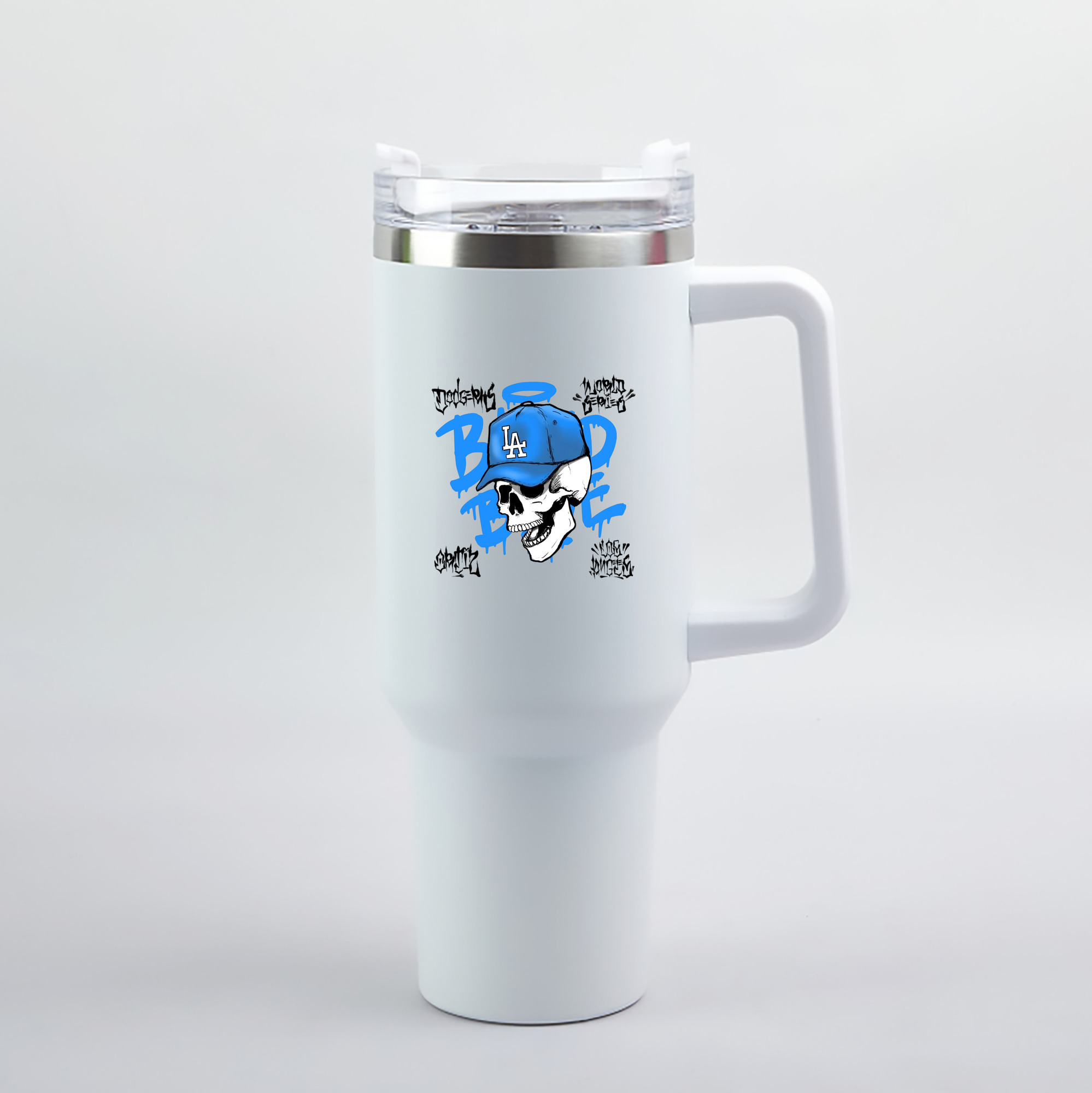  40oz Handle Car Tumbler – Durable Stainless Steel Travel Mug With UV Print – Double Wall Insulated, Fits Most Car Cup Holders