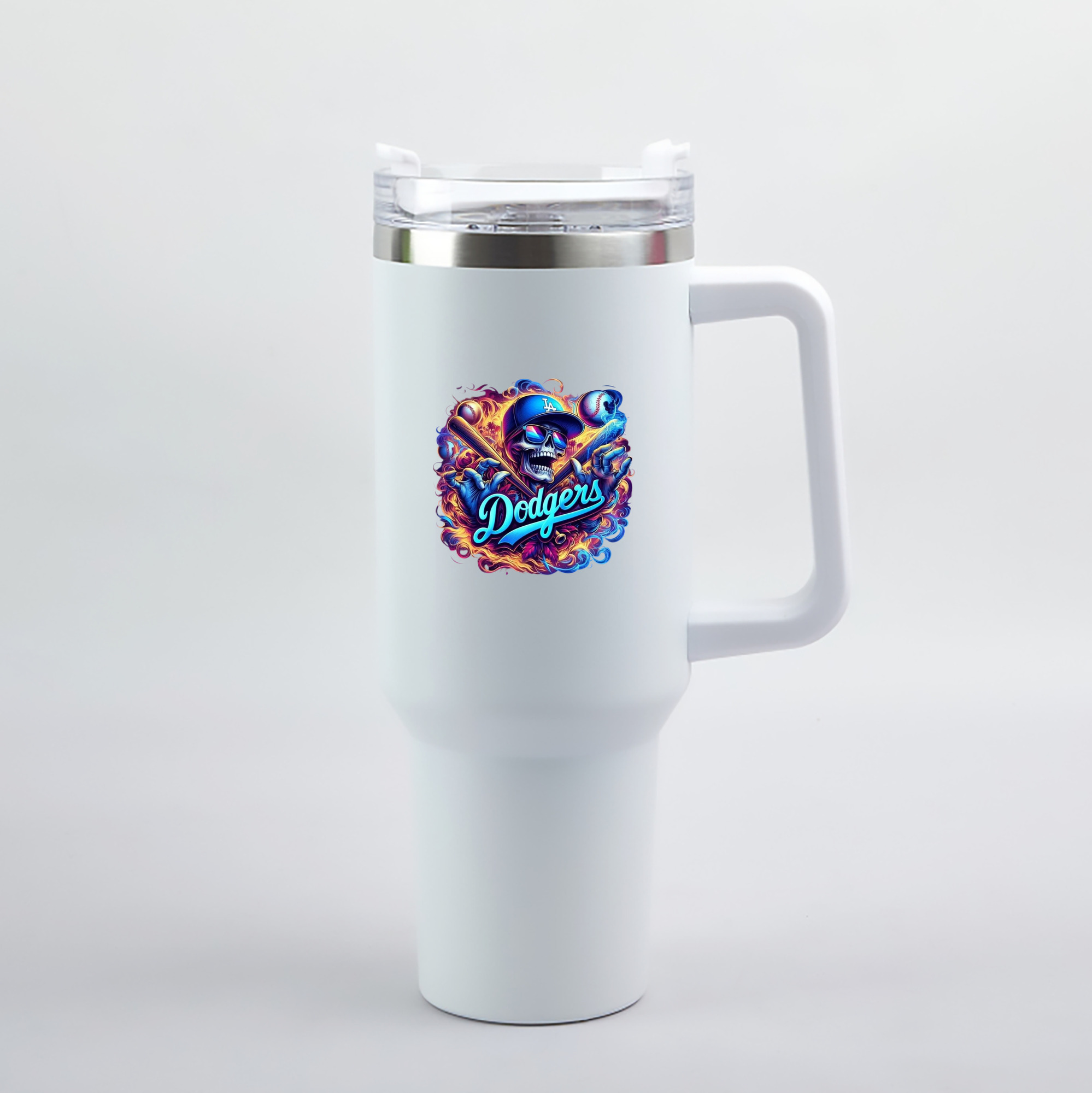  40oz Handle Car Tumbler – Durable Stainless Steel Travel Mug With UV Print – Double Wall Insulated, Fits Most Car Cup Holders