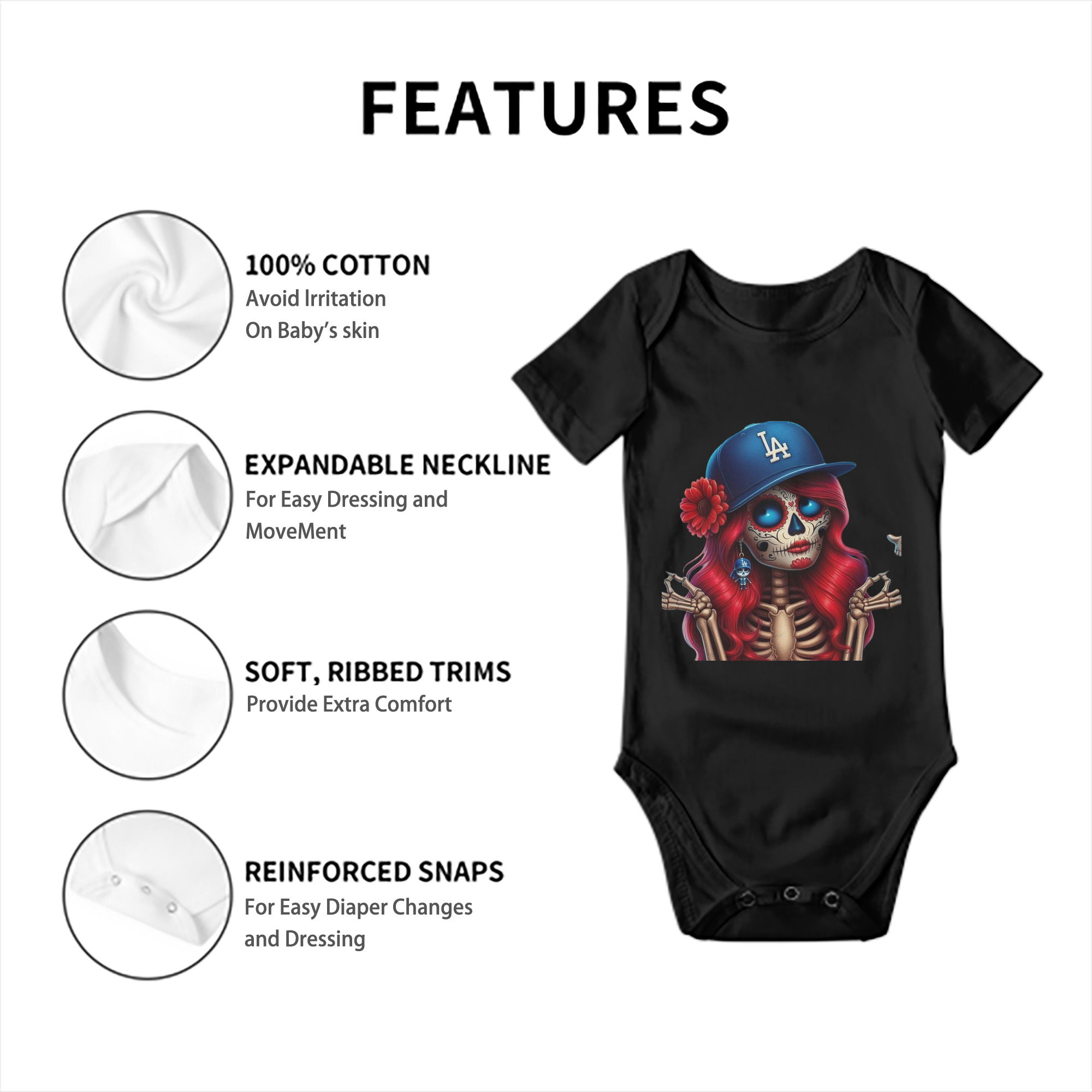  Baby Short Sleeve Romper – 100% Cotton Soft & Breathable Digital Print Onesie With Easy Snap Closure And Envelope Shoulder – Comfortable For Daily Wear & Travel