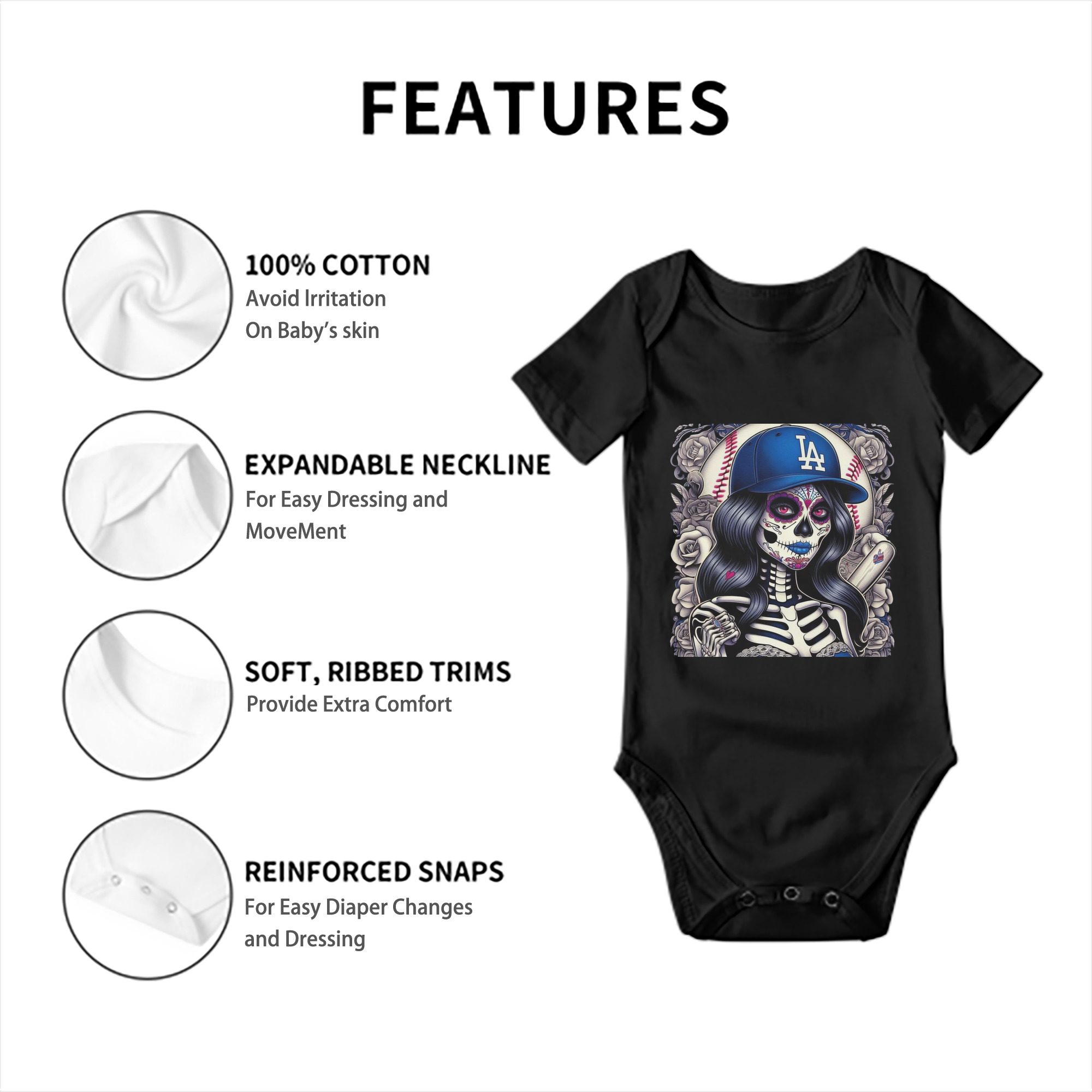  Baby Short Sleeve Romper – 100% Cotton Soft & Breathable Digital Print Onesie With Easy Snap Closure And Envelope Shoulder – Comfortable For Daily Wear & Travel