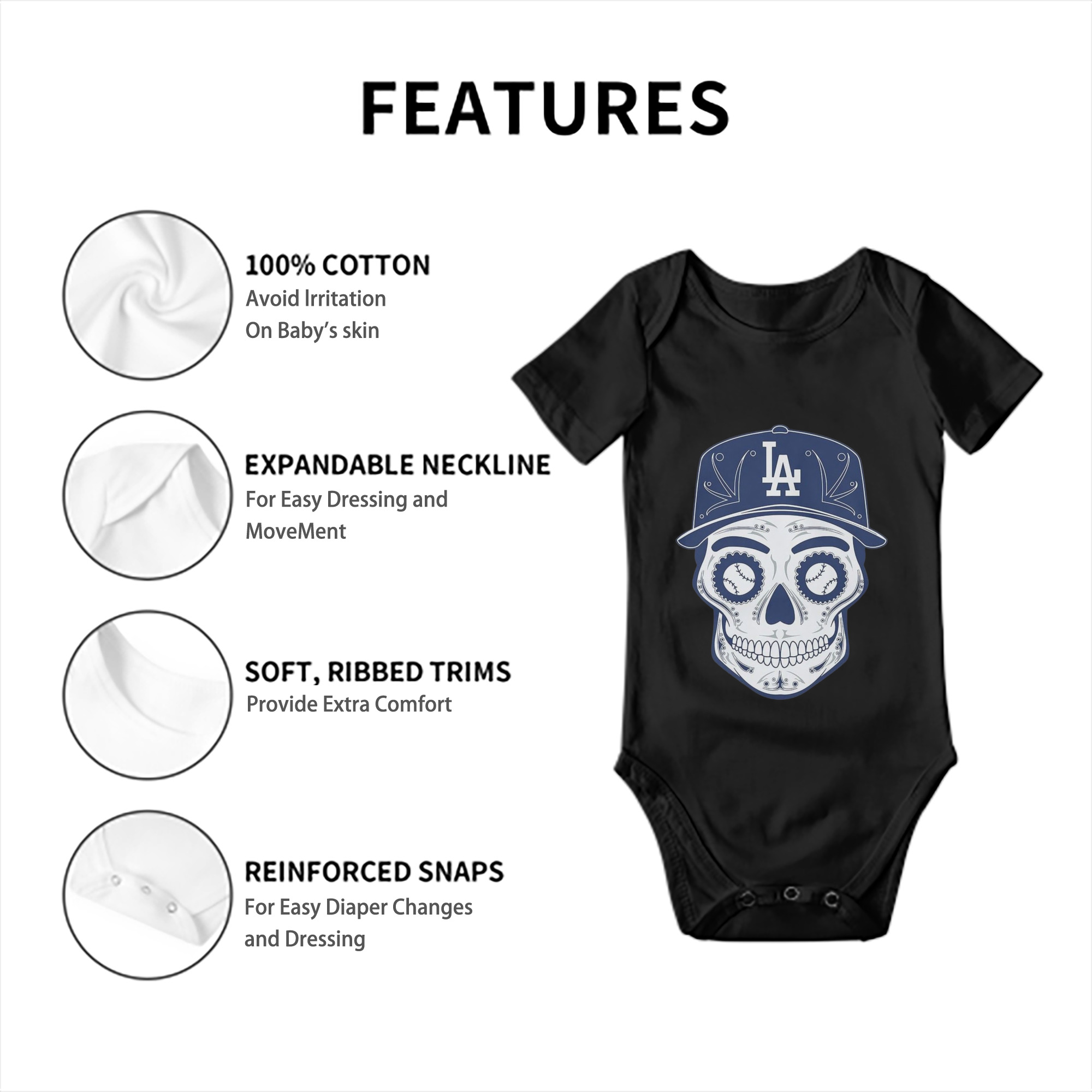 Baby Short Sleeve Romper – 100% Cotton Soft & Breathable Digital Print Onesie With Easy Snap Closure And Envelope Shoulder – Comfortable For Daily Wear & Travel