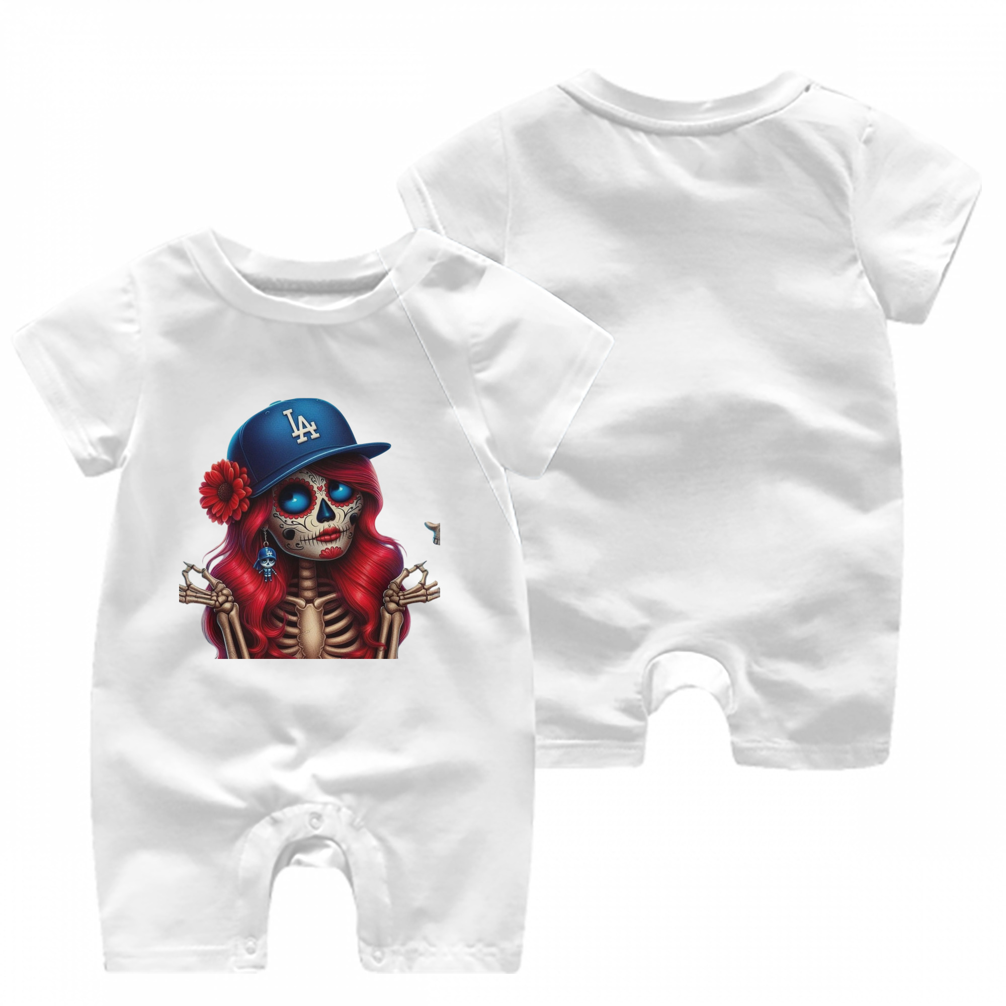  Baby Short Sleeve Onesie – 100% Cotton Soft & Breathable Digital Print Romper – Double-Sided Print, Snap Closure For Easy Diaper Changes – Comfortable For Boys & Girls