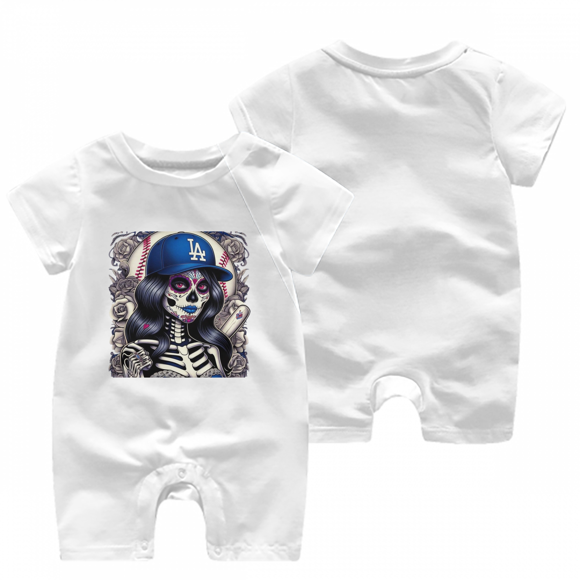  Baby Short Sleeve Onesie – 100% Cotton Soft & Breathable Digital Print Romper – Double-Sided Print, Snap Closure For Easy Diaper Changes – Comfortable For Boys & Girls