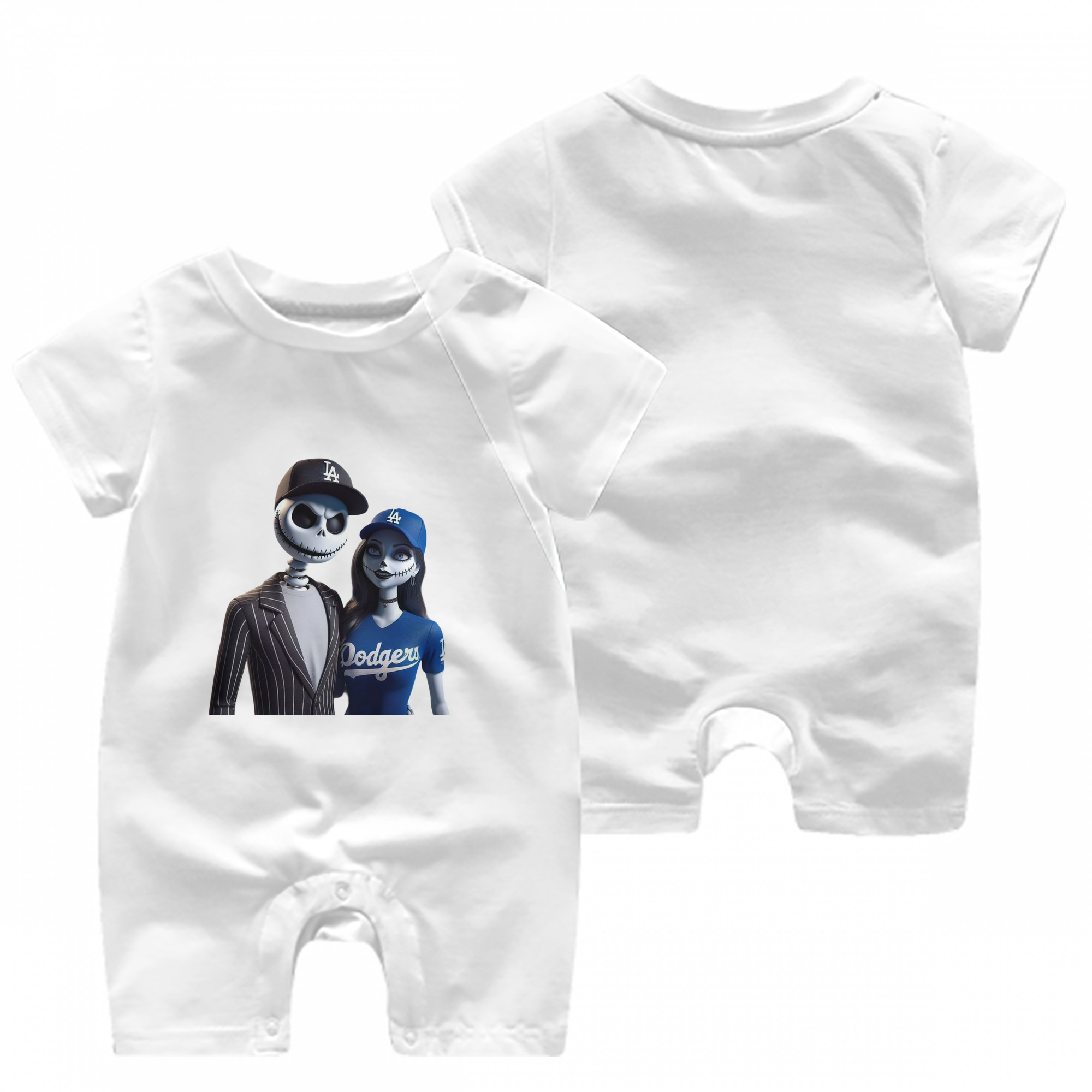  Baby Short Sleeve Onesie – 100% Cotton Soft & Breathable Digital Print Romper – Double-Sided Print, Snap Closure For Easy Diaper Changes – Comfortable For Boys & Girls