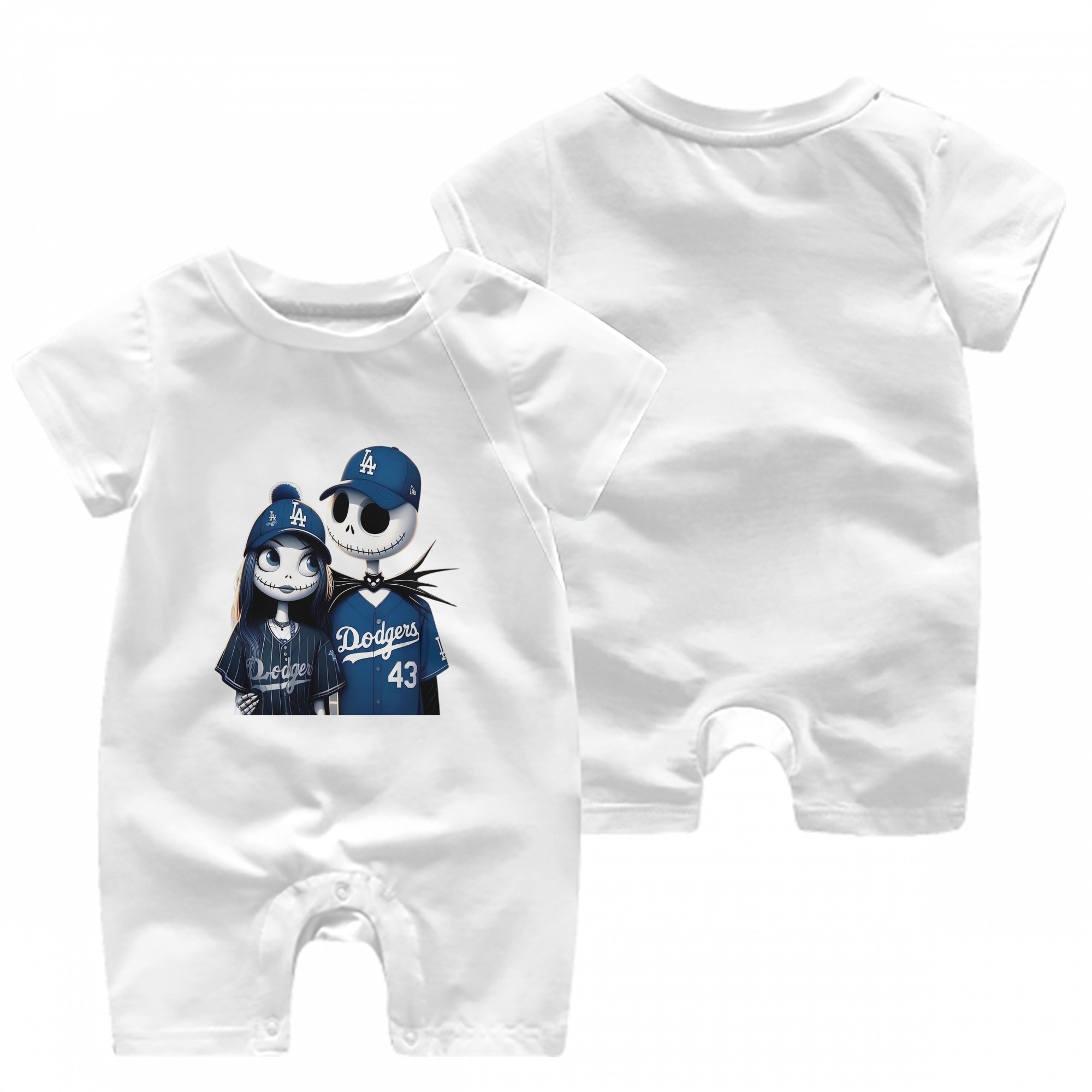  Baby Short Sleeve Onesie – 100% Cotton Soft & Breathable Digital Print Romper – Double-Sided Print, Snap Closure For Easy Diaper Changes – Comfortable For Boys & Girls