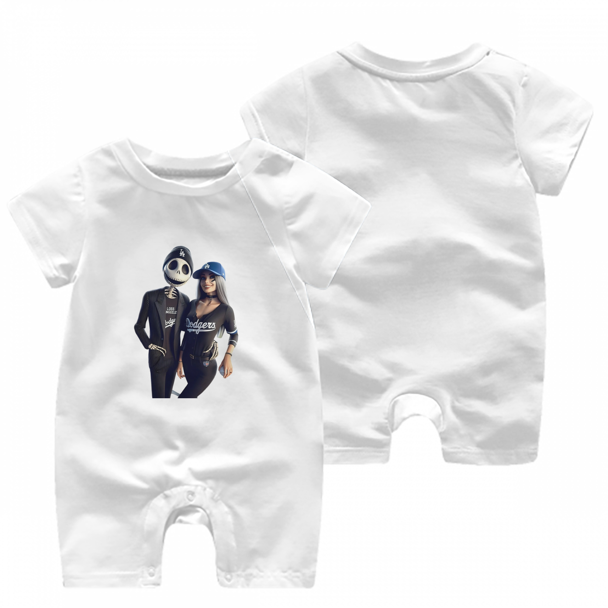  Baby Short Sleeve Onesie – 100% Cotton Soft & Breathable Digital Print Romper – Double-Sided Print, Snap Closure For Easy Diaper Changes – Comfortable For Boys & Girls