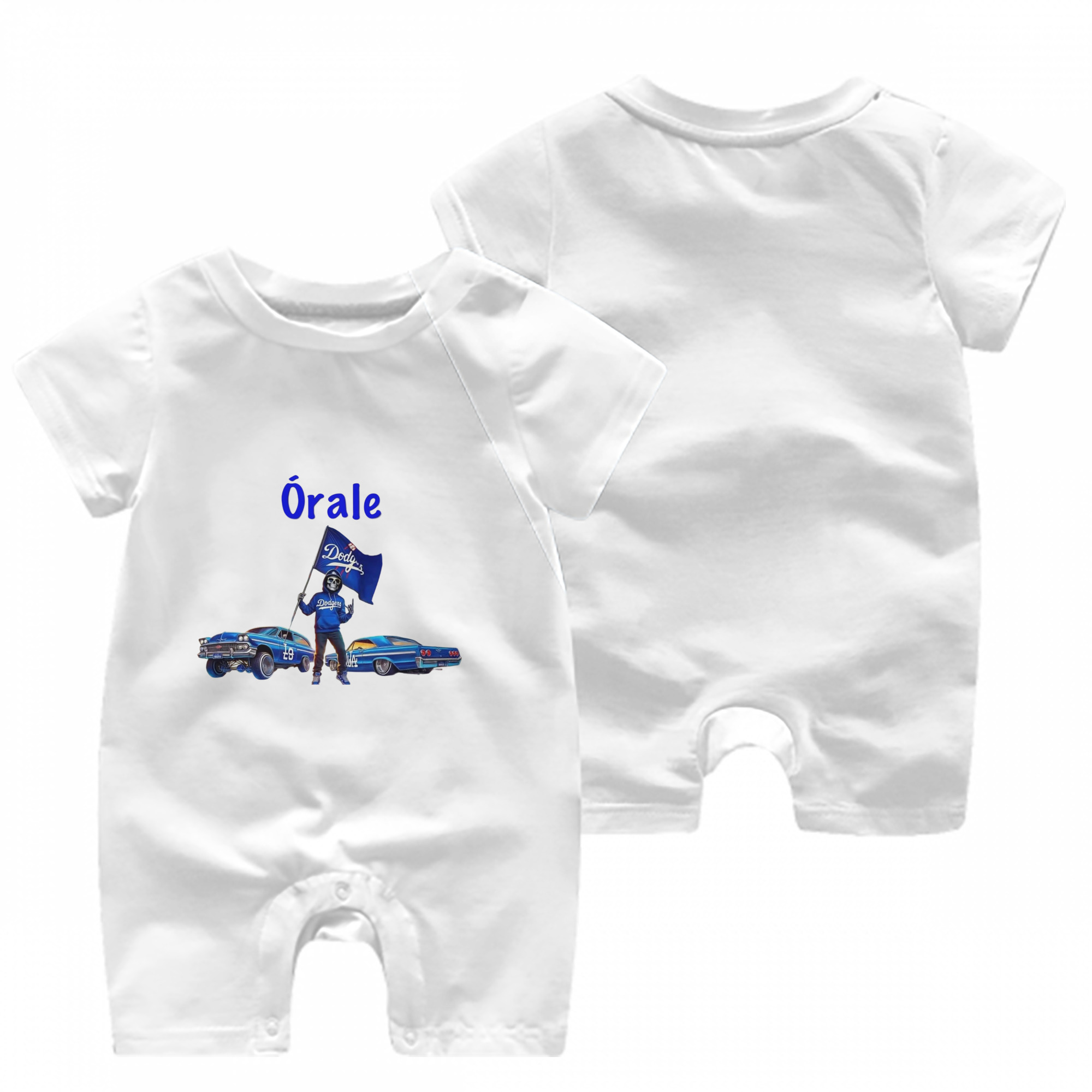  Baby Short Sleeve Onesie – 100% Cotton Soft & Breathable Digital Print Romper – Double-Sided Print, Snap Closure For Easy Diaper Changes – Comfortable For Boys & Girls