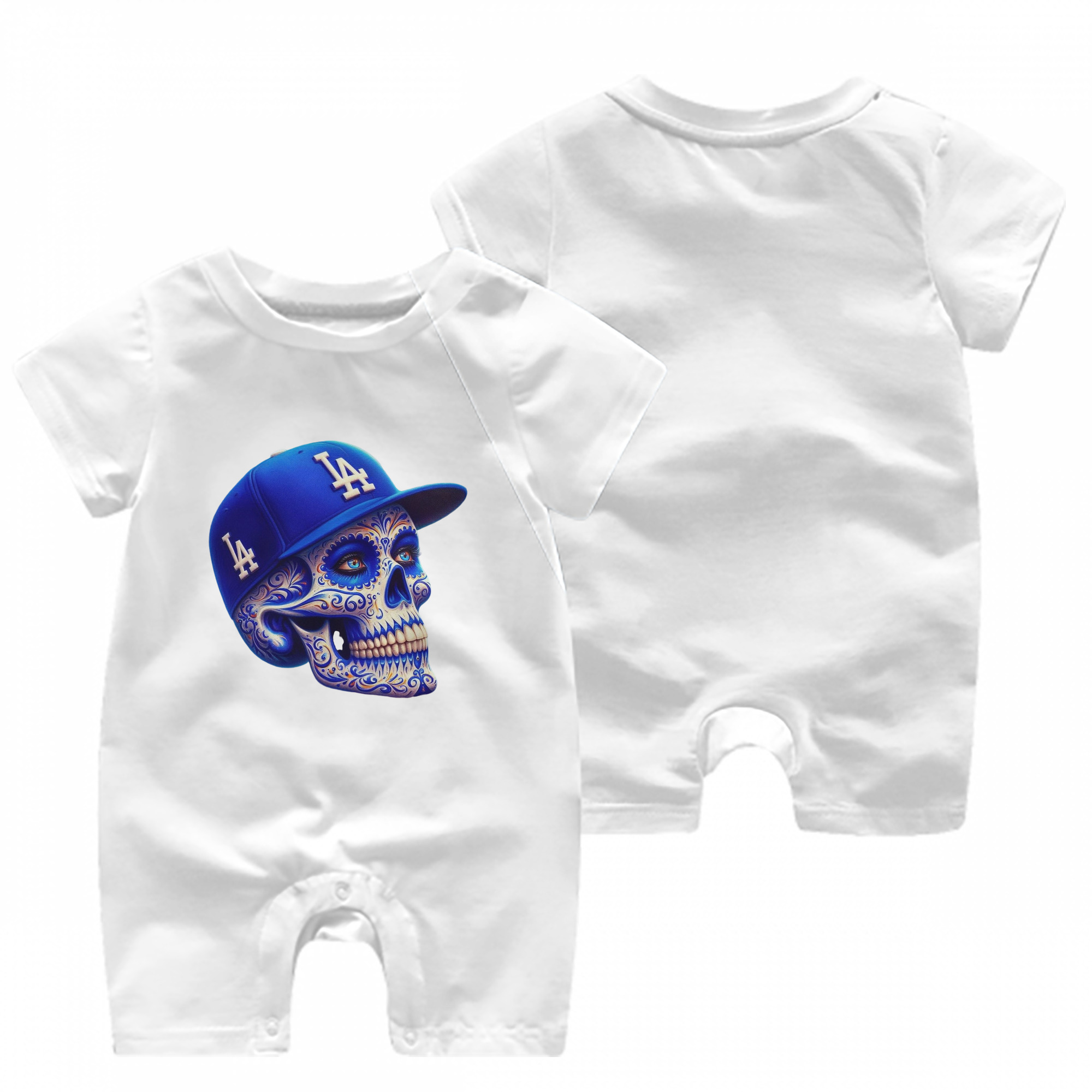  Baby Short Sleeve Onesie – 100% Cotton Soft & Breathable Digital Print Romper – Double-Sided Print, Snap Closure For Easy Diaper Changes – Comfortable For Boys & Girls