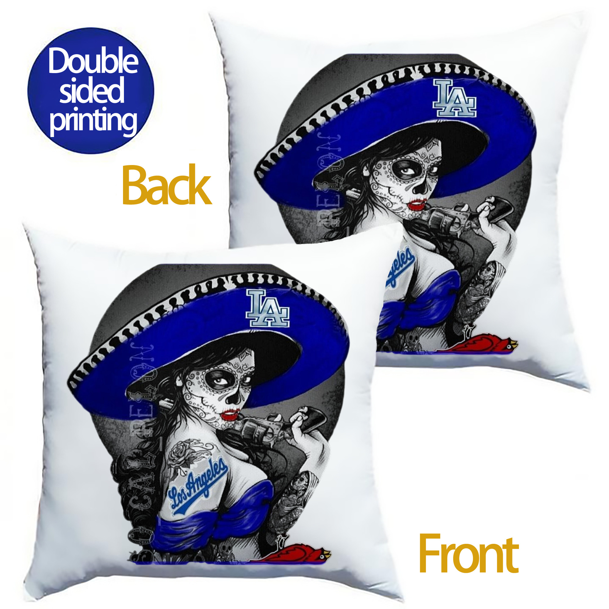  Soft Polyester Pillow Cover With Insert – Double-Sided Design, Invisible Zipper, Durable & Breathable – Easy Care Cushion Set