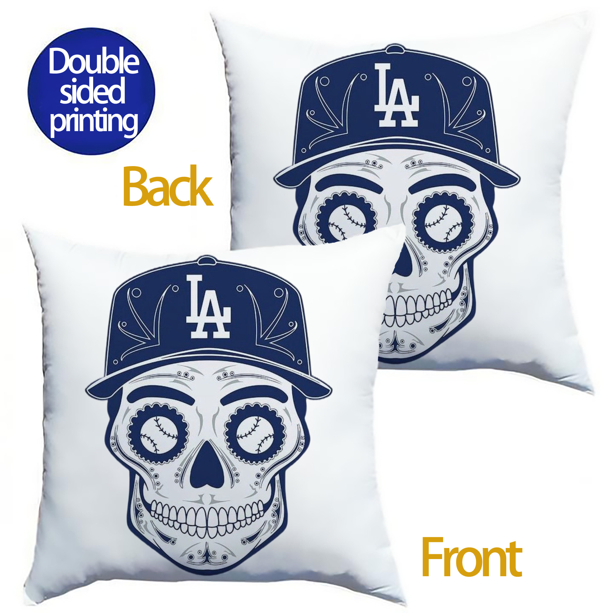  Soft Polyester Pillow Cover With Insert – Double-Sided Design, Invisible Zipper, Durable & Breathable – Easy Care Cushion Set