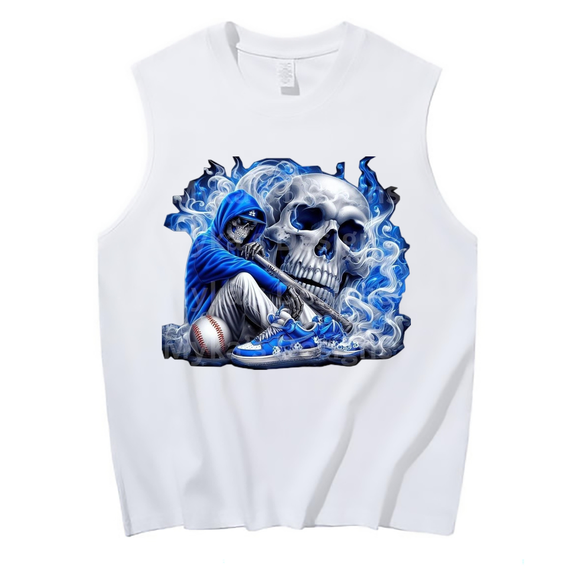  210g Combed Cotton Tank Top With Front Heat Transfer Print – Soft, Lightweight, Fitted Design – Stylish & Comfortable Casual Wear For Sports & Everyday Use