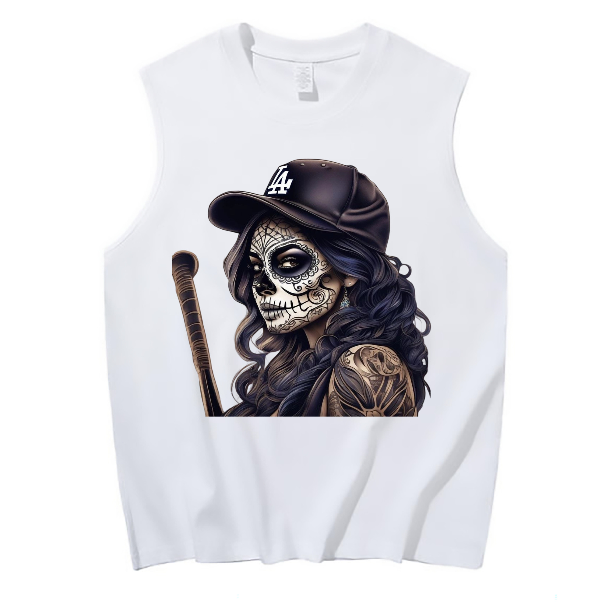  210g Combed Cotton Tank Top With Front Heat Transfer Print – Soft, Lightweight, Fitted Design – Stylish & Comfortable Casual Wear For Sports & Everyday Use