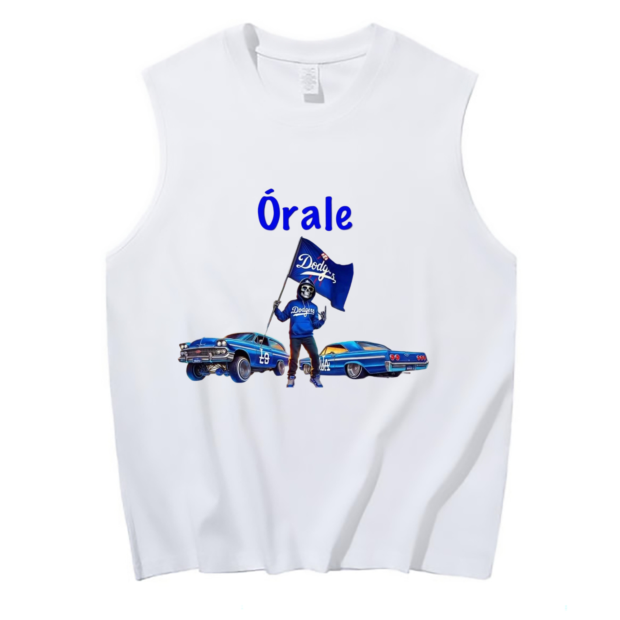  210g Combed Cotton Tank Top With Front Heat Transfer Print – Soft, Lightweight, Fitted Design – Stylish & Comfortable Casual Wear For Sports & Everyday Use