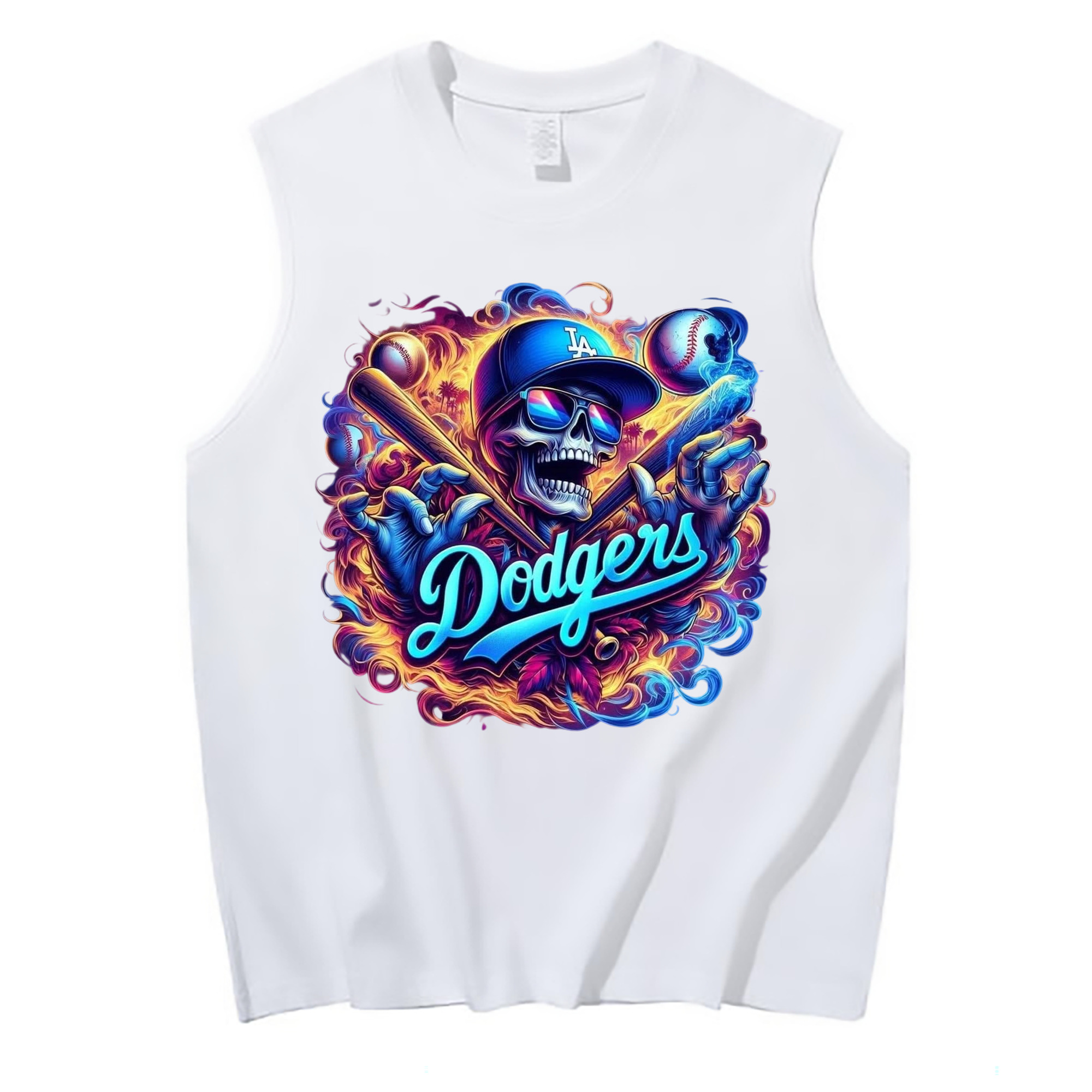  210g Combed Cotton Tank Top With Front Heat Transfer Print – Soft, Lightweight, Fitted Design – Stylish & Comfortable Casual Wear For Sports & Everyday Use