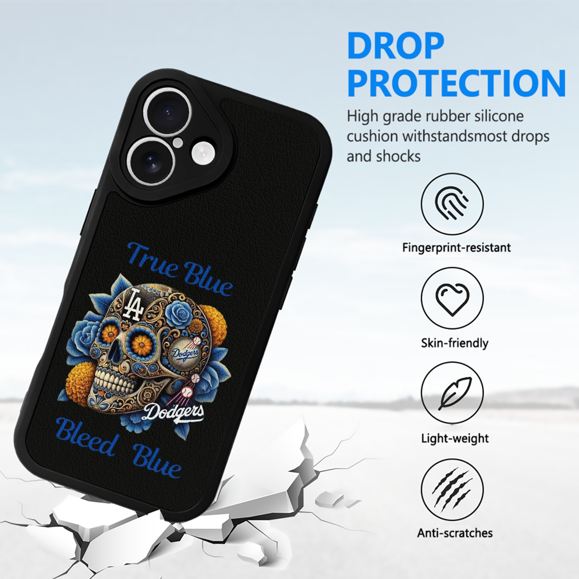  IPhone 16 Silicone Leather Case – UV Print, Lambskin Texture – Perfect Fit, Wireless Charging Compatible, Scratch Resistant, Precise Cutouts – Stylish Protection For IPhone 16