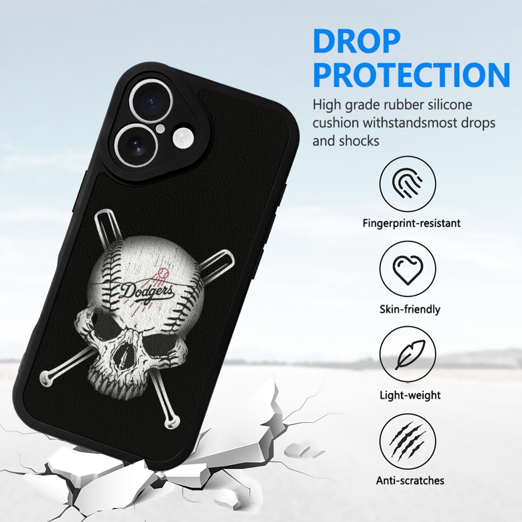  IPhone 16 Silicone Leather Case – UV Print, Lambskin Texture – Perfect Fit, Wireless Charging Compatible, Scratch Resistant, Precise Cutouts – Stylish Protection For IPhone 16