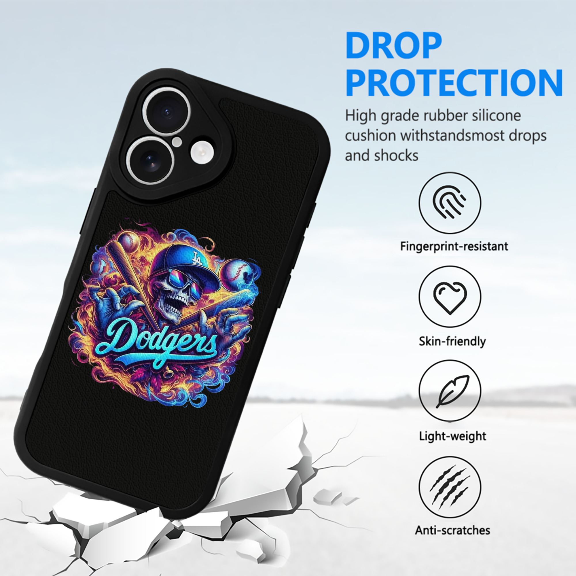  IPhone 16 Silicone Leather Case – UV Print, Lambskin Texture – Perfect Fit, Wireless Charging Compatible, Scratch Resistant, Precise Cutouts – Stylish Protection For IPhone 16