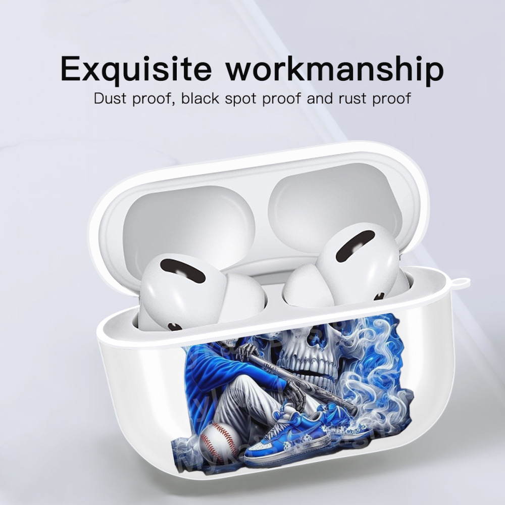  AirPods Pro Hard Case White With Keychain, Durable Flexible PC, Precise Cutouts, Anti-Fingerprint, Yellowing & Scratch Resistant, Full Protection, Washable