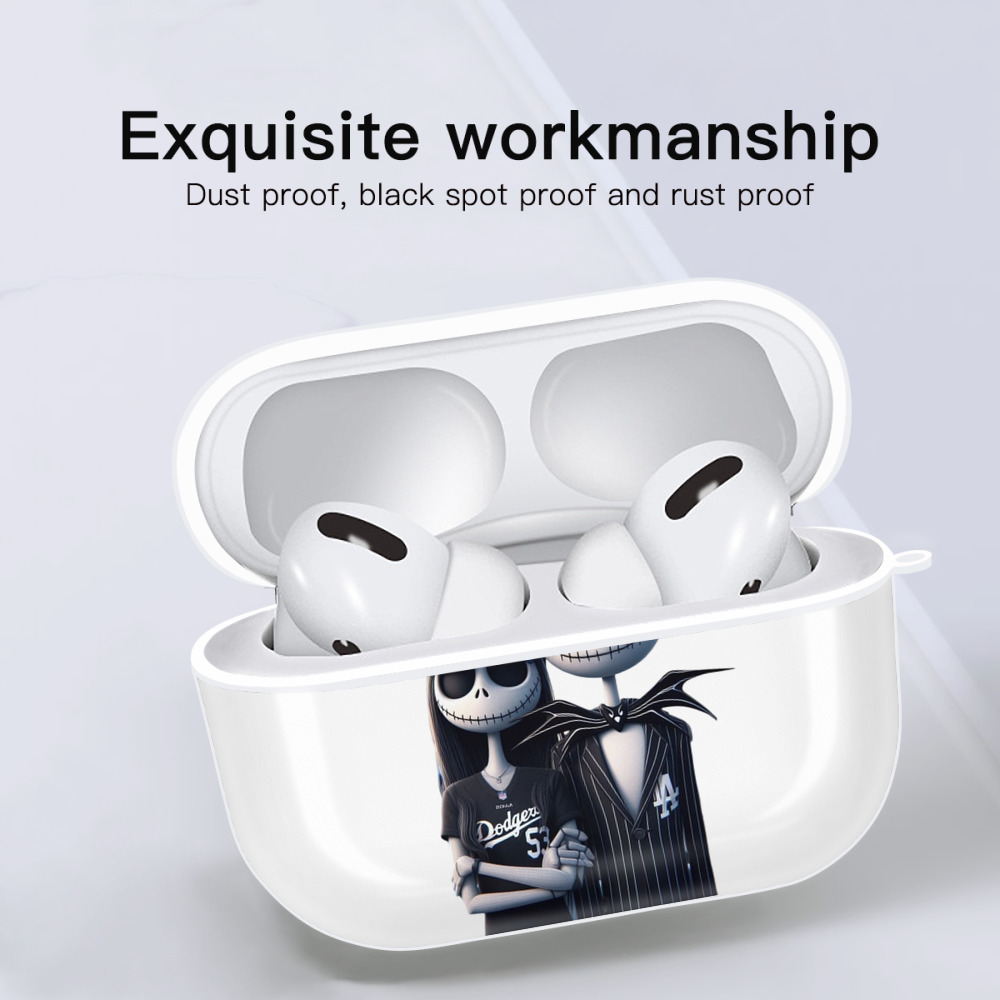  AirPods Pro Hard Case White With Keychain, Durable Flexible PC, Precise Cutouts, Anti-Fingerprint, Yellowing & Scratch Resistant, Full Protection, Washable