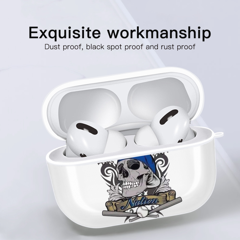  AirPods Pro Hard Case White With Keychain, Durable Flexible PC, Precise Cutouts, Anti-Fingerprint, Yellowing & Scratch Resistant, Full Protection, Washable