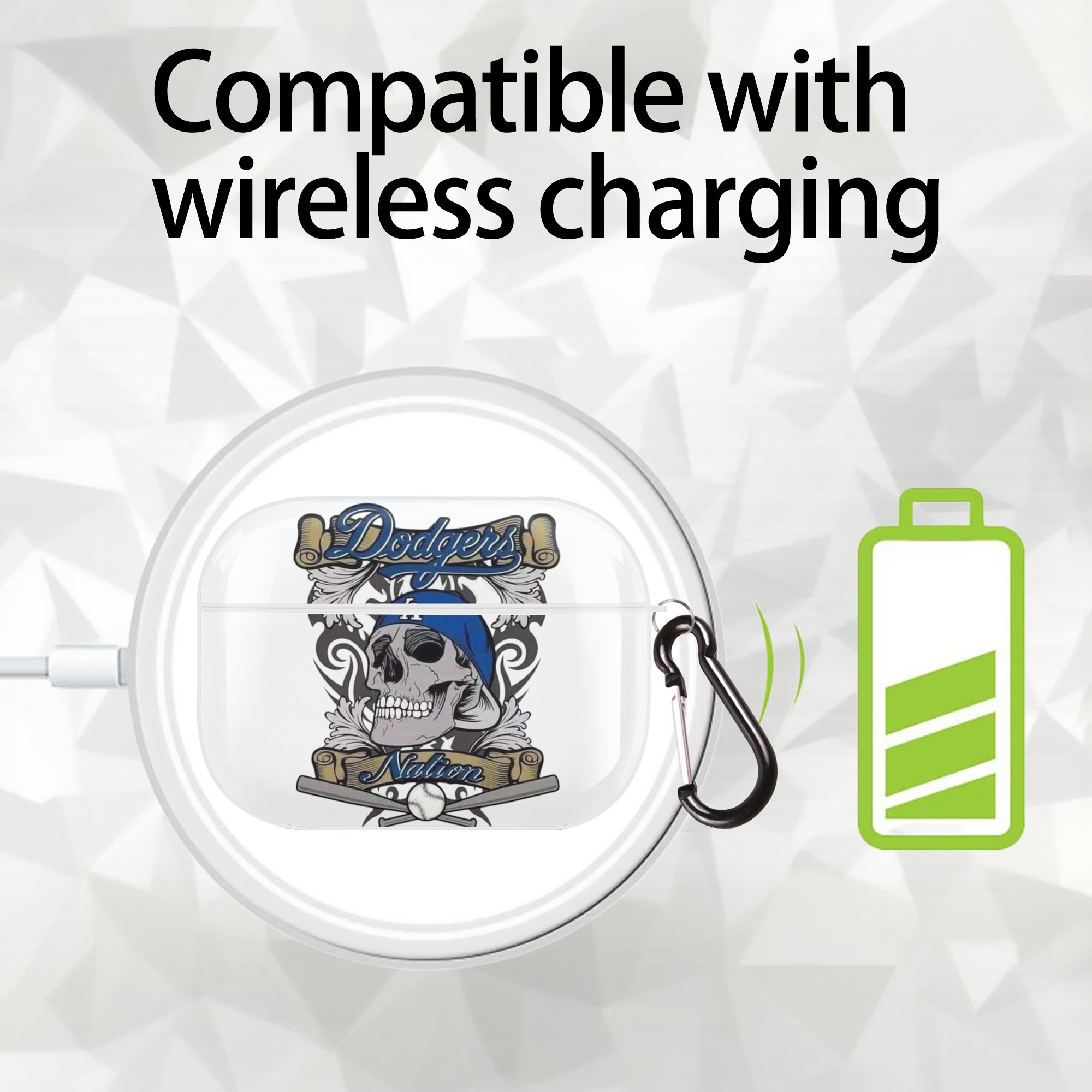  AirPods Pro Hard Case White With Keychain, Durable Flexible PC, Precise Cutouts, Anti-Fingerprint, Yellowing & Scratch Resistant, Full Protection, Washable