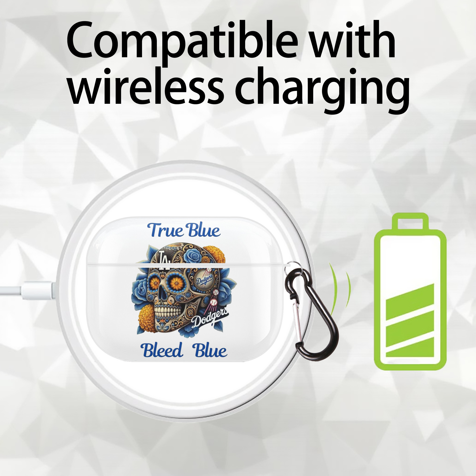  AirPods Pro Hard Case White With Keychain, Durable Flexible PC, Precise Cutouts, Anti-Fingerprint, Yellowing & Scratch Resistant, Full Protection, Washable