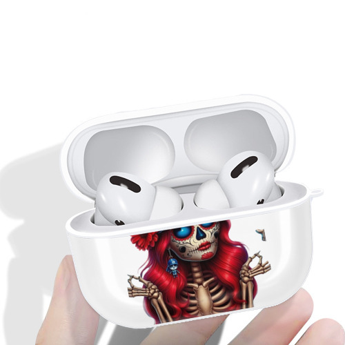  AirPods Pro Hard Case White With Keychain, Durable Flexible PC, Precise Cutouts, Anti-Fingerprint, Yellowing & Scratch Resistant, Full Protection, Washable