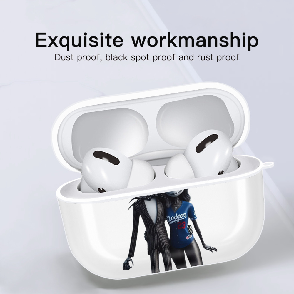  AirPods Pro Hard Case White With Keychain, Durable Flexible PC, Precise Cutouts, Anti-Fingerprint, Yellowing & Scratch Resistant, Full Protection, Washable