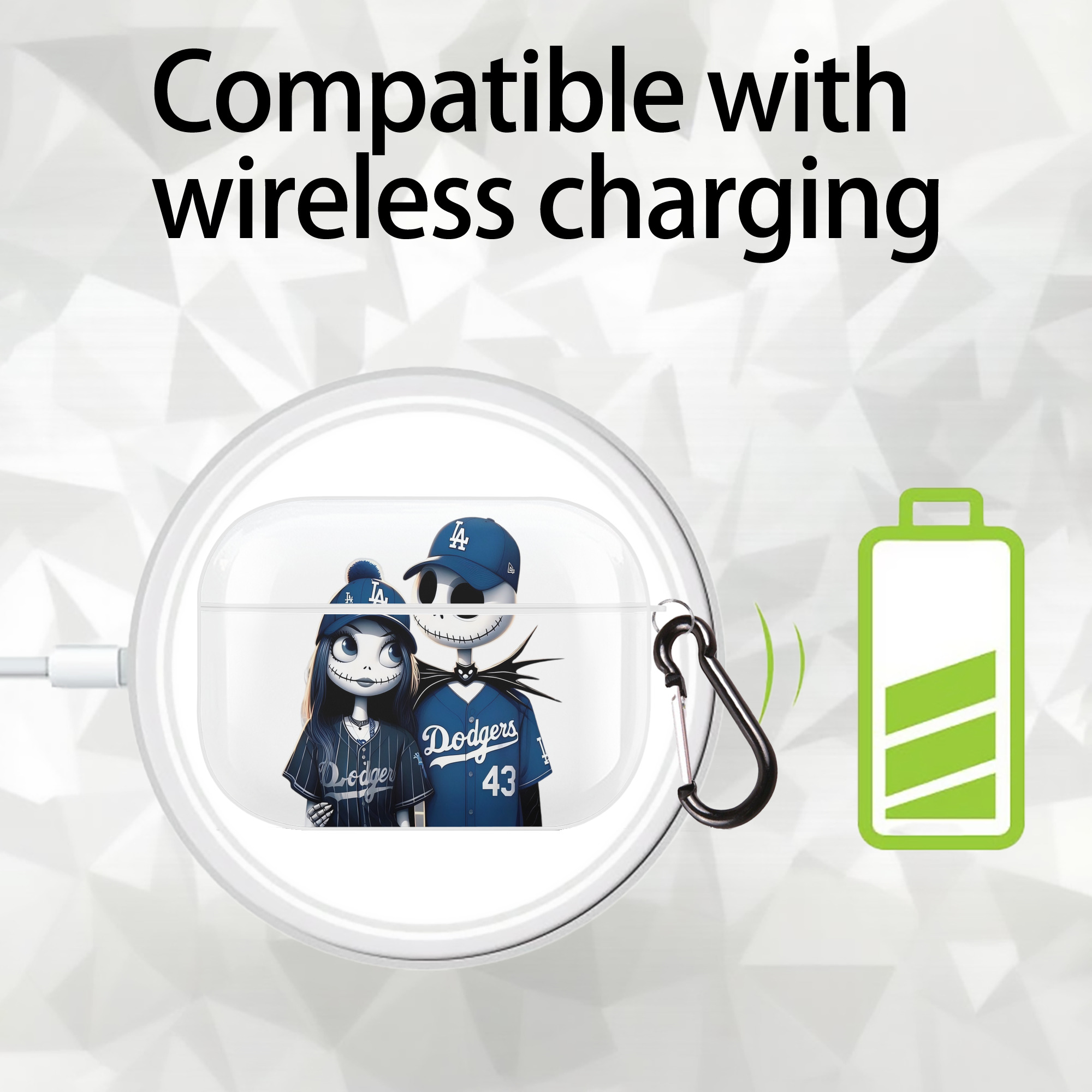  AirPods Pro Hard Case White With Keychain, Durable Flexible PC, Precise Cutouts, Anti-Fingerprint, Yellowing & Scratch Resistant, Full Protection, Washable