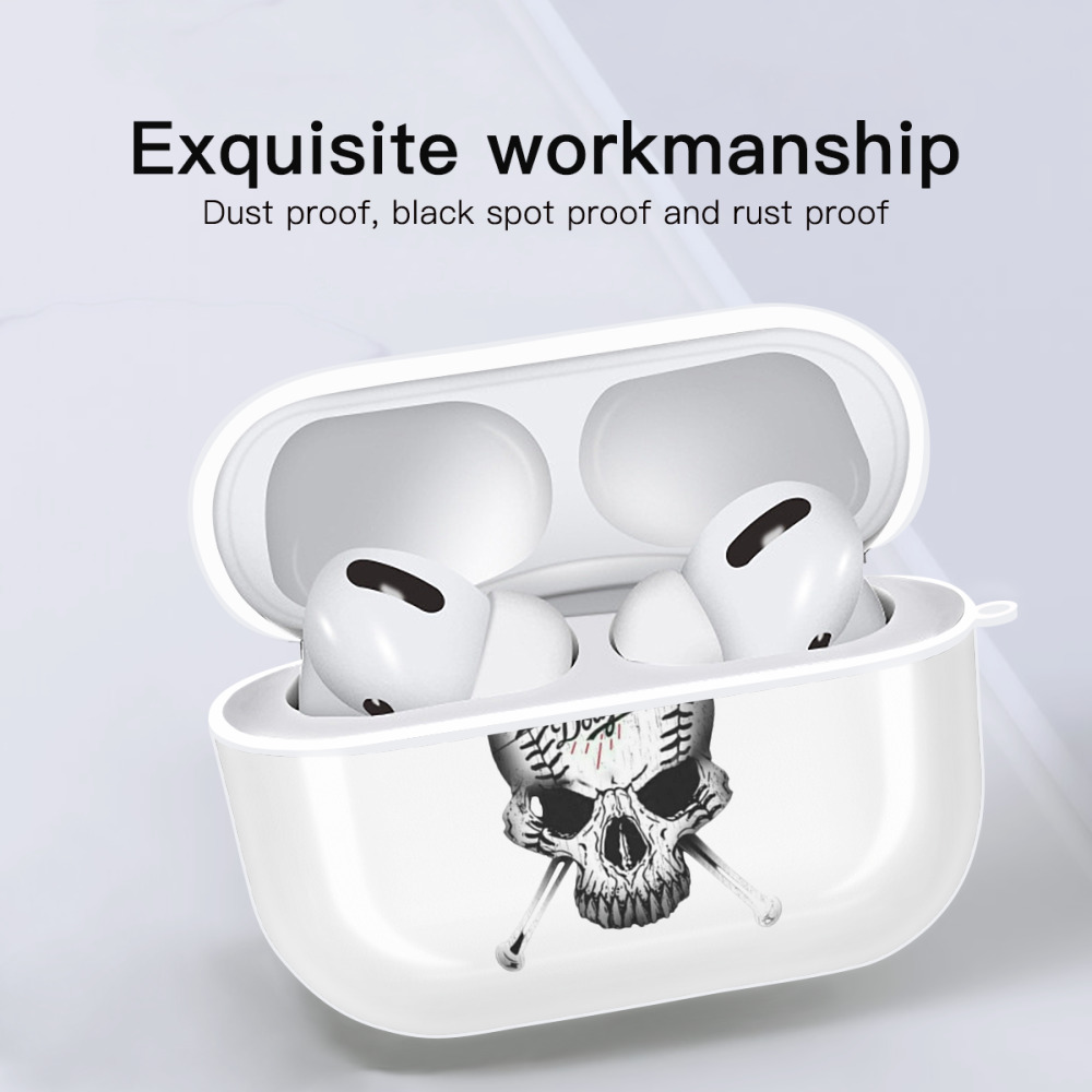  AirPods Pro Hard Case White With Keychain, Durable Flexible PC, Precise Cutouts, Anti-Fingerprint, Yellowing & Scratch Resistant, Full Protection, Washable