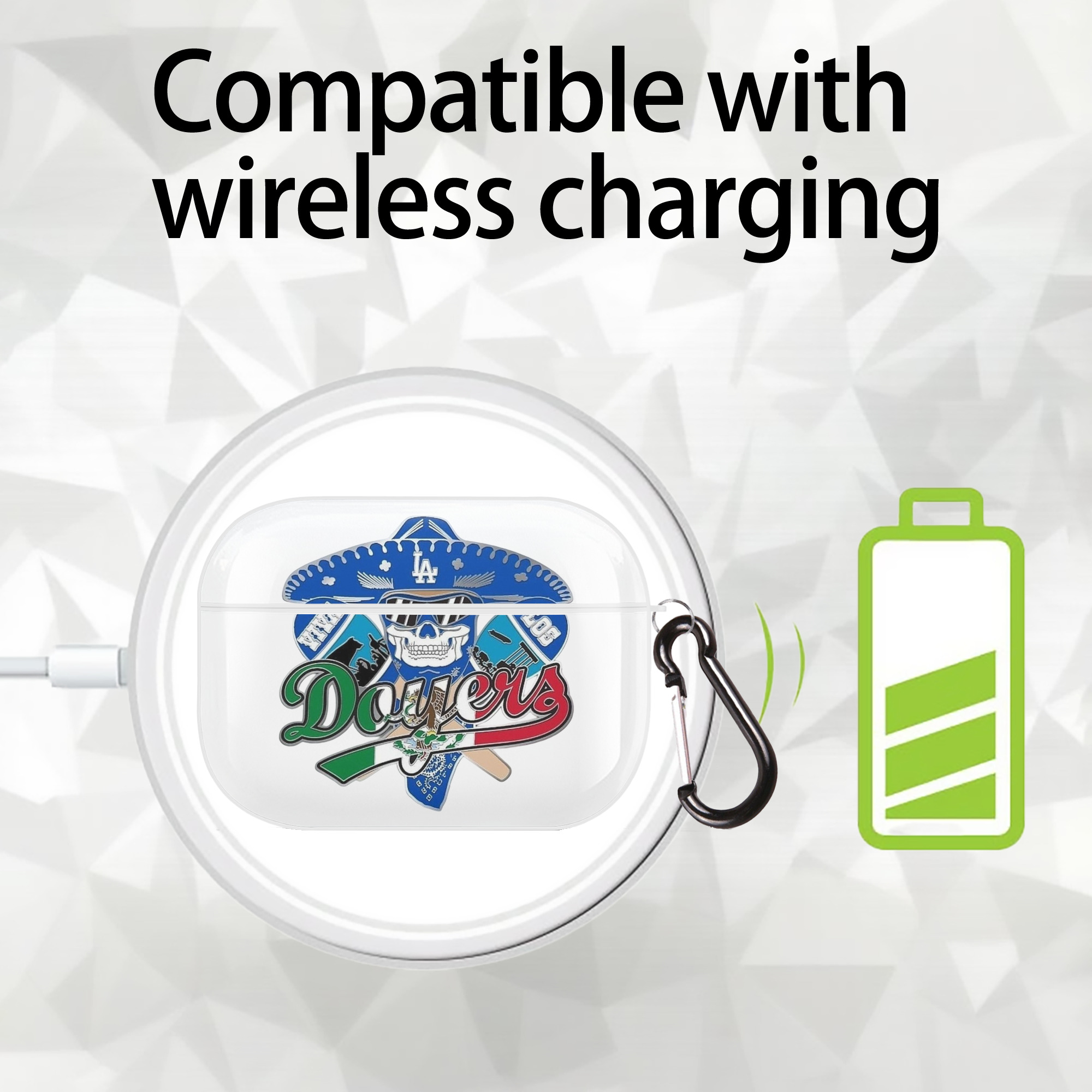  AirPods Pro Hard Case White With Keychain, Durable Flexible PC, Precise Cutouts, Anti-Fingerprint, Yellowing & Scratch Resistant, Full Protection, Washable