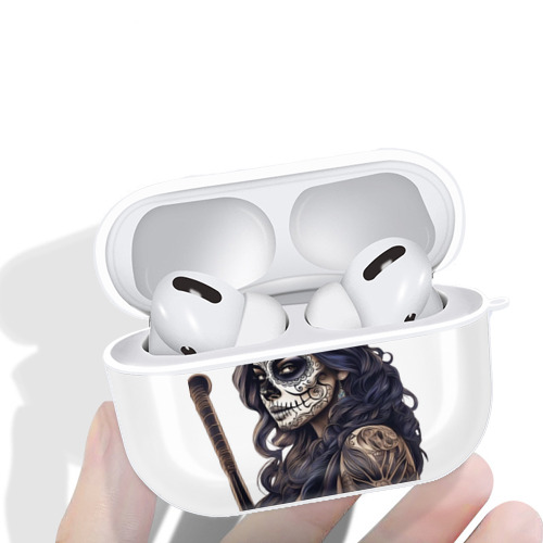  AirPods Pro Hard Case White With Keychain, Durable Flexible PC, Precise Cutouts, Anti-Fingerprint, Yellowing & Scratch Resistant, Full Protection, Washable