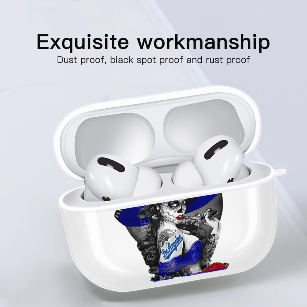  AirPods Pro Hard Case White With Keychain, Durable Flexible PC, Precise Cutouts, Anti-Fingerprint, Yellowing & Scratch Resistant, Full Protection, Washable