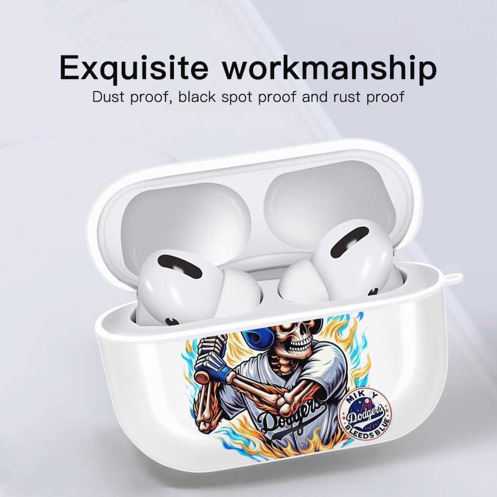  AirPods Pro Hard Case White With Keychain, Durable Flexible PC, Precise Cutouts, Anti-Fingerprint, Yellowing & Scratch Resistant, Full Protection, Washable