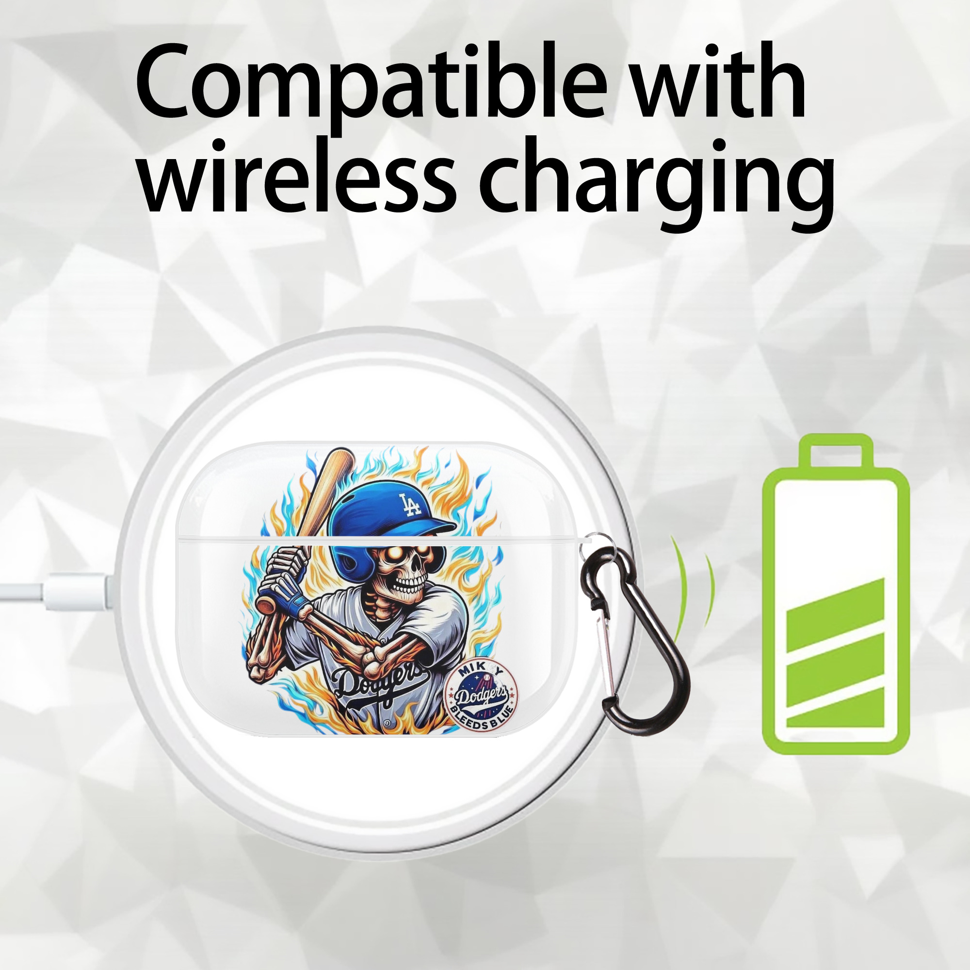  AirPods Pro Hard Case White With Keychain, Durable Flexible PC, Precise Cutouts, Anti-Fingerprint, Yellowing & Scratch Resistant, Full Protection, Washable