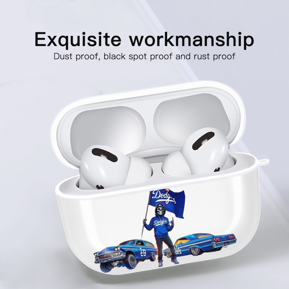  AirPods Pro Hard Case White With Keychain, Durable Flexible PC, Precise Cutouts, Anti-Fingerprint, Yellowing & Scratch Resistant, Full Protection, Washable