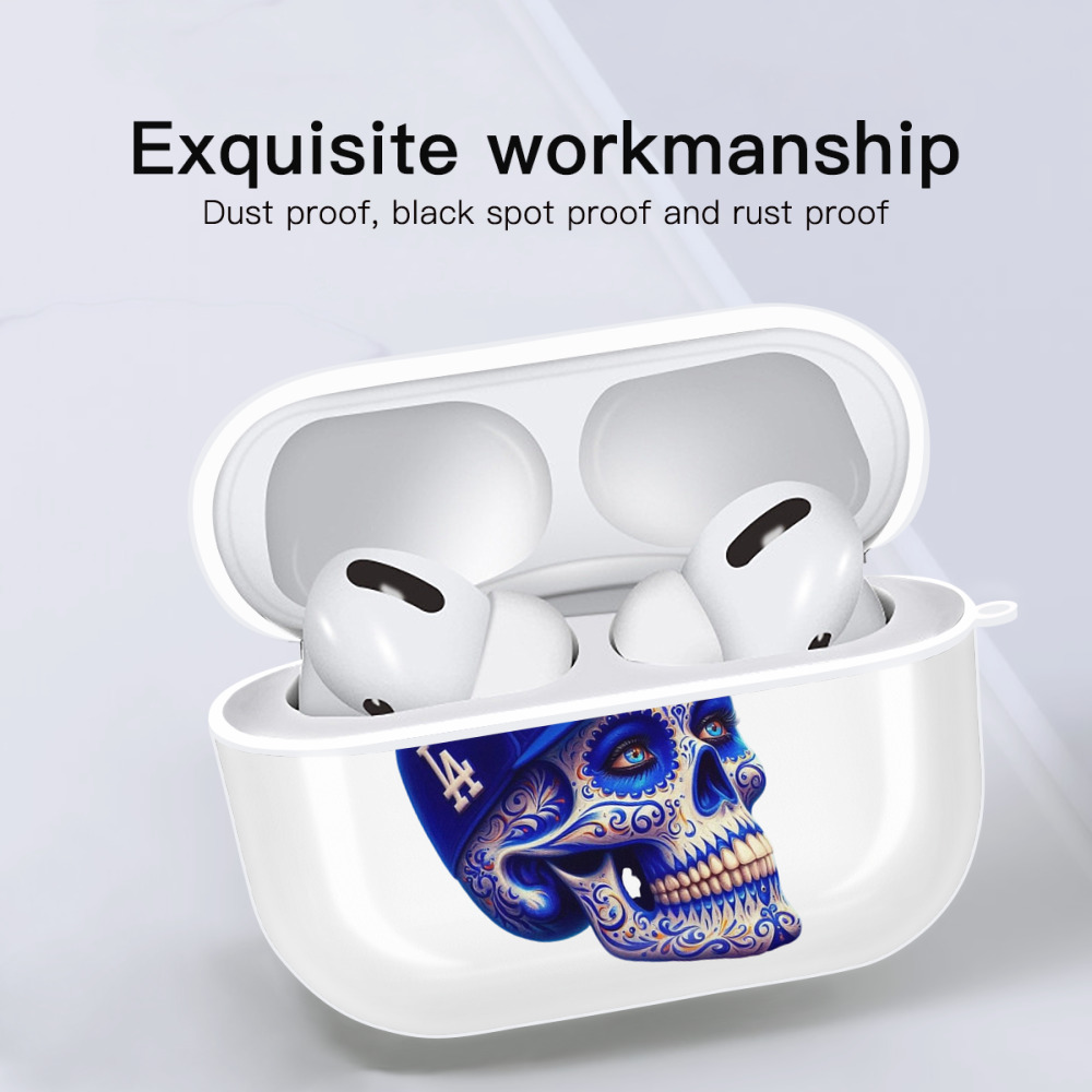  AirPods Pro Hard Case White With Keychain, Durable Flexible PC, Precise Cutouts, Anti-Fingerprint, Yellowing & Scratch Resistant, Full Protection, Washable