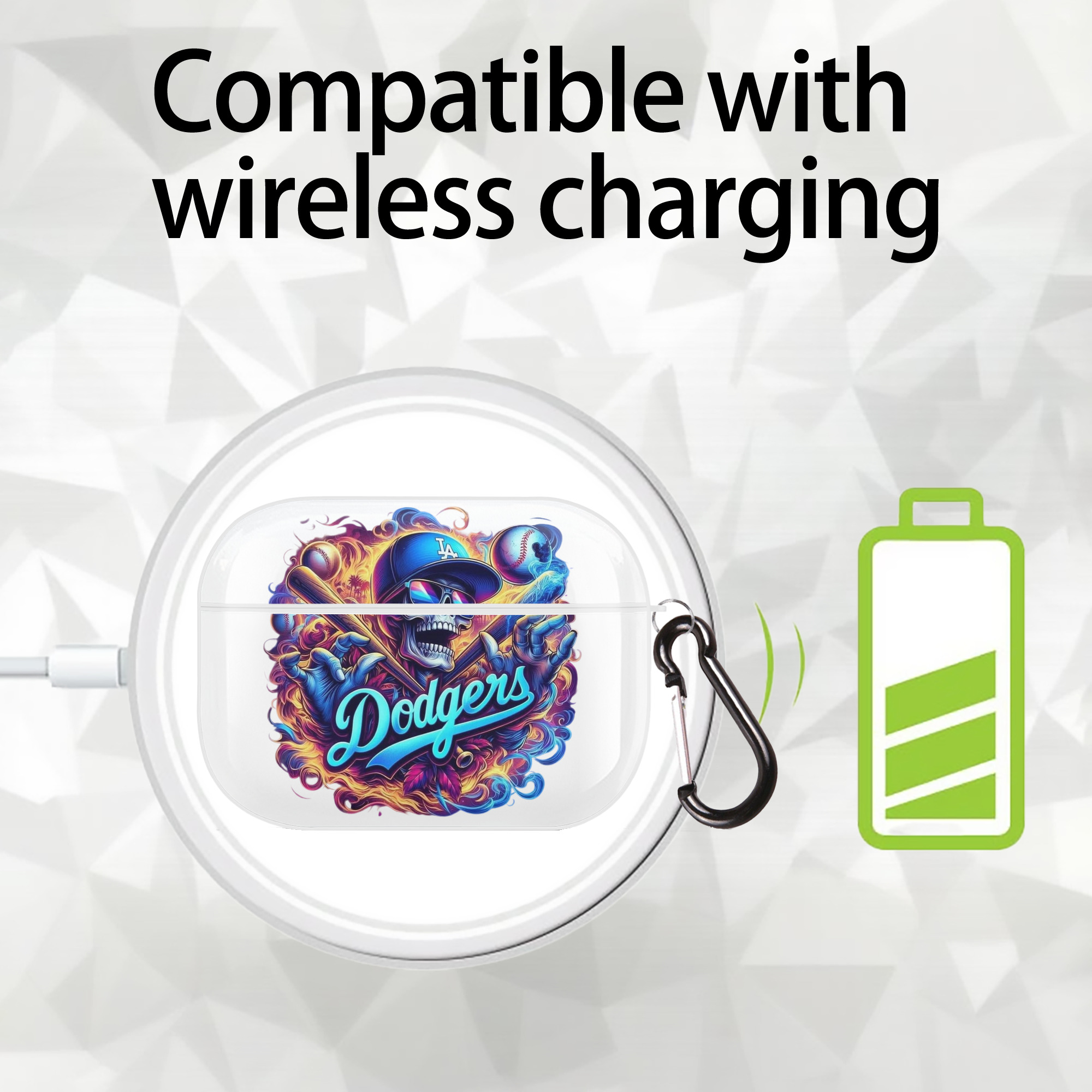  AirPods Pro Hard Case White With Keychain, Durable Flexible PC, Precise Cutouts, Anti-Fingerprint, Yellowing & Scratch Resistant, Full Protection, Washable