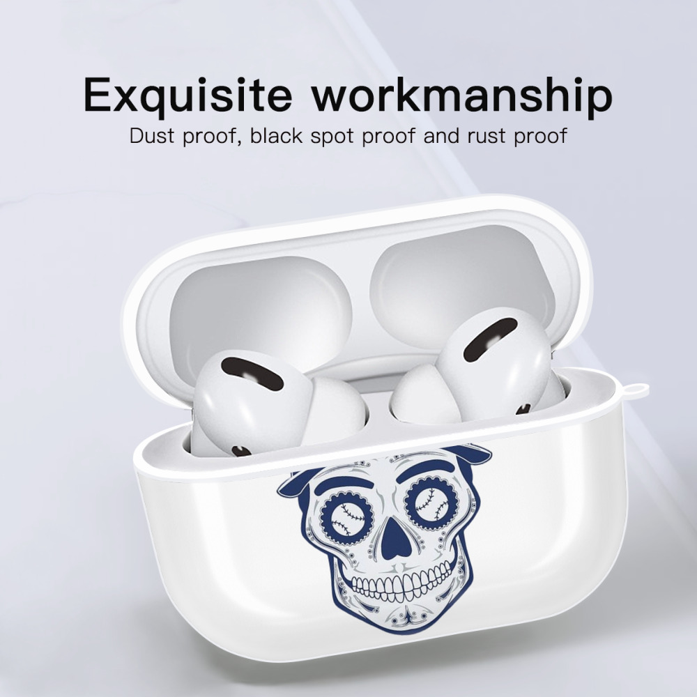  AirPods Pro Hard Case White With Keychain, Durable Flexible PC, Precise Cutouts, Anti-Fingerprint, Yellowing & Scratch Resistant, Full Protection, Washable