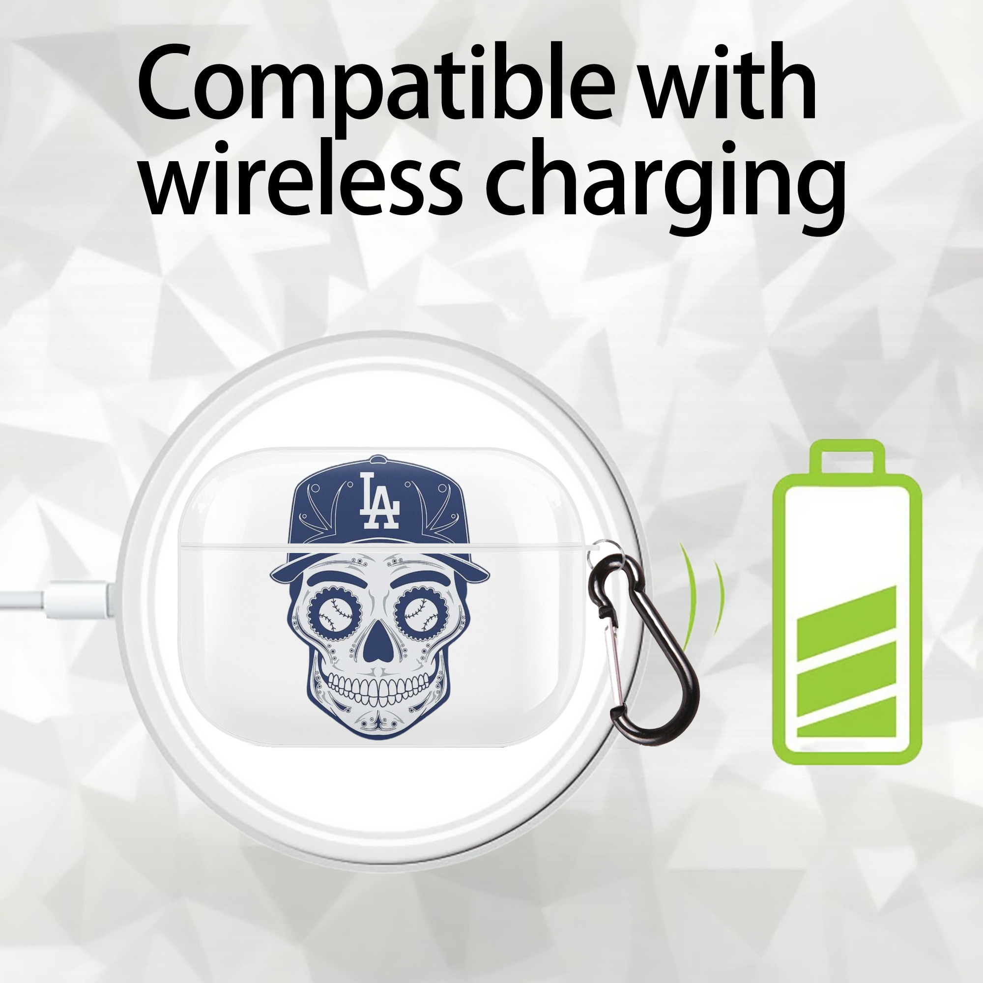  AirPods Pro Hard Case White With Keychain, Durable Flexible PC, Precise Cutouts, Anti-Fingerprint, Yellowing & Scratch Resistant, Full Protection, Washable