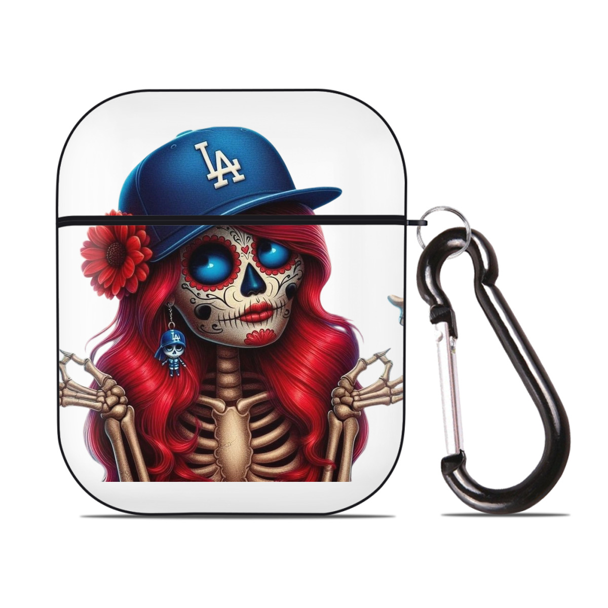  AirPods 2 Case Hard Shell Black, Flexible PC Material, Precise Cutouts, Full Protection, Anti-Fingerprint, Washable, Includes Keychain – Durable & Slim Design