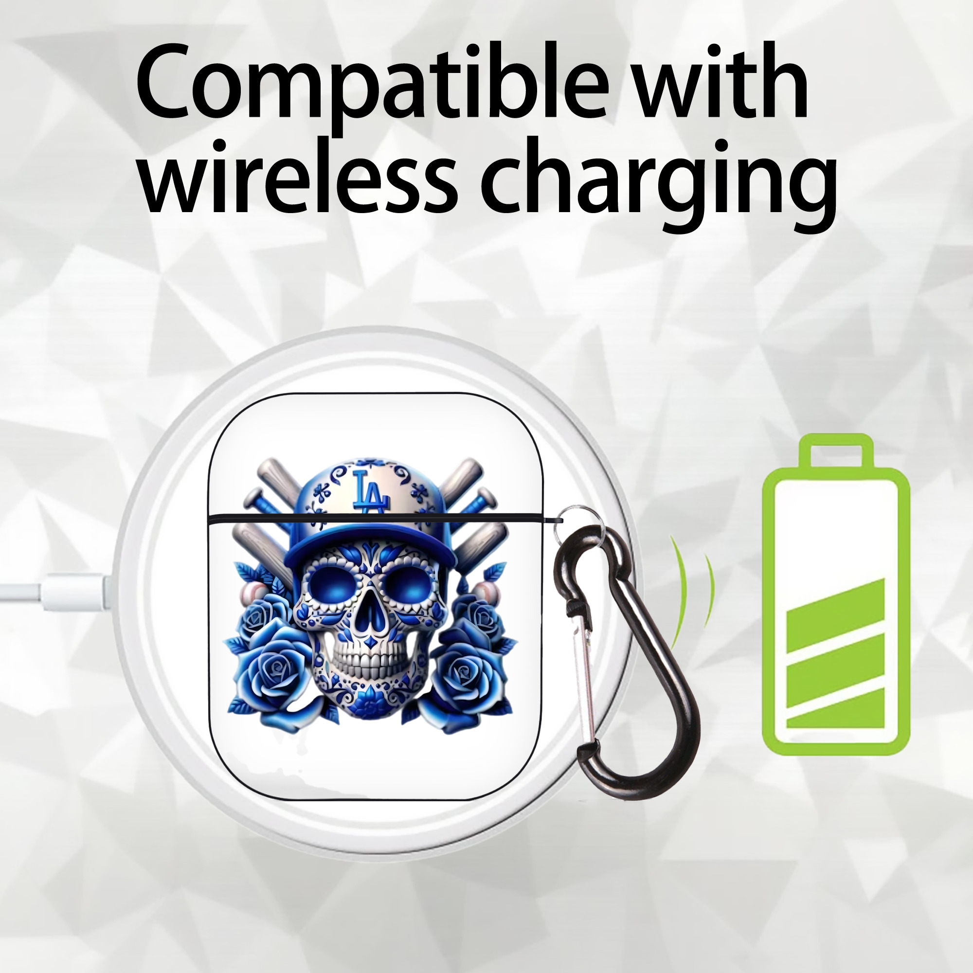  AirPods 2 Case Hard Shell Black, Flexible PC Material, Precise Cutouts, Full Protection, Anti-Fingerprint, Washable, Includes Keychain – Durable & Slim Design