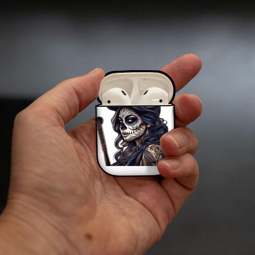  AirPods 2 Case Hard Shell Black, Flexible PC Material, Precise Cutouts, Full Protection, Anti-Fingerprint, Washable, Includes Keychain – Durable & Slim Design