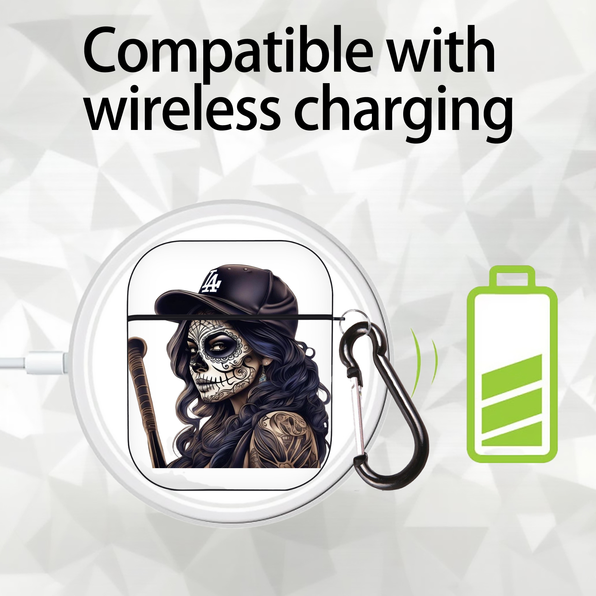  AirPods 2 Case Hard Shell Black, Flexible PC Material, Precise Cutouts, Full Protection, Anti-Fingerprint, Washable, Includes Keychain – Durable & Slim Design