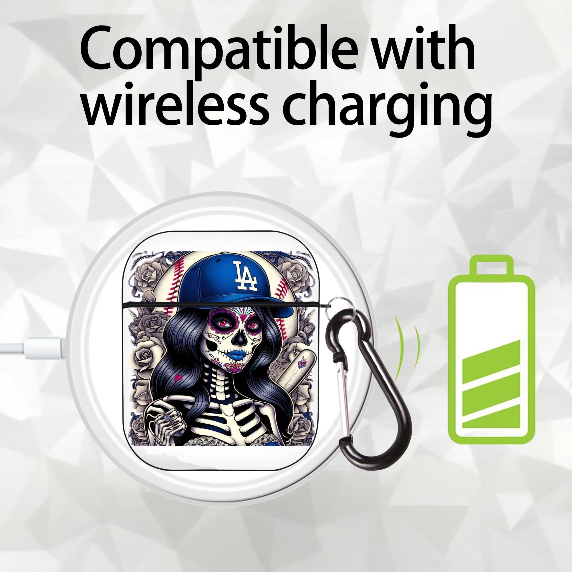  AirPods 2 Case Hard Shell Black, Flexible PC Material, Precise Cutouts, Full Protection, Anti-Fingerprint, Washable, Includes Keychain – Durable & Slim Design