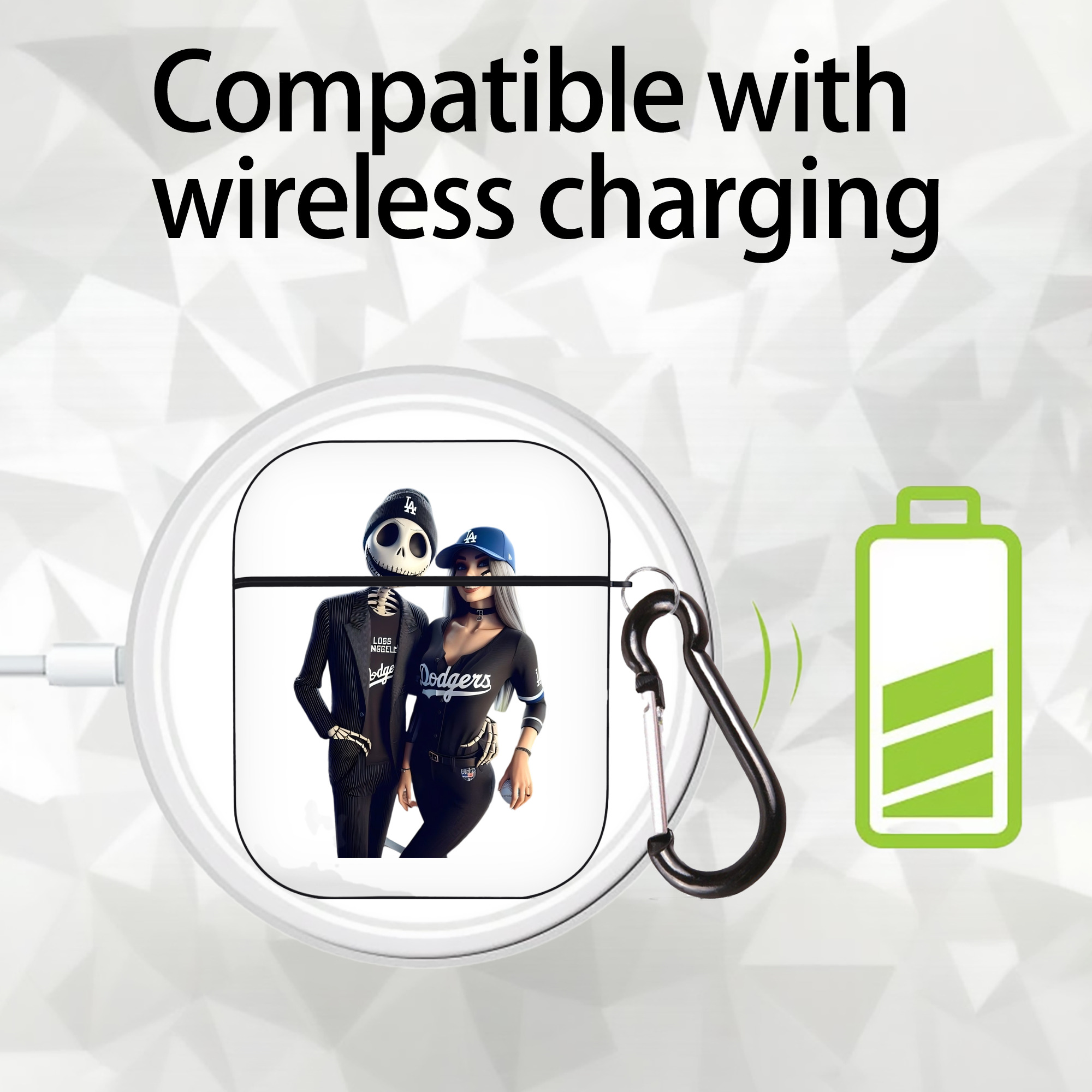  AirPods 2 Case Hard Shell Black, Flexible PC Material, Precise Cutouts, Full Protection, Anti-Fingerprint, Washable, Includes Keychain – Durable & Slim Design